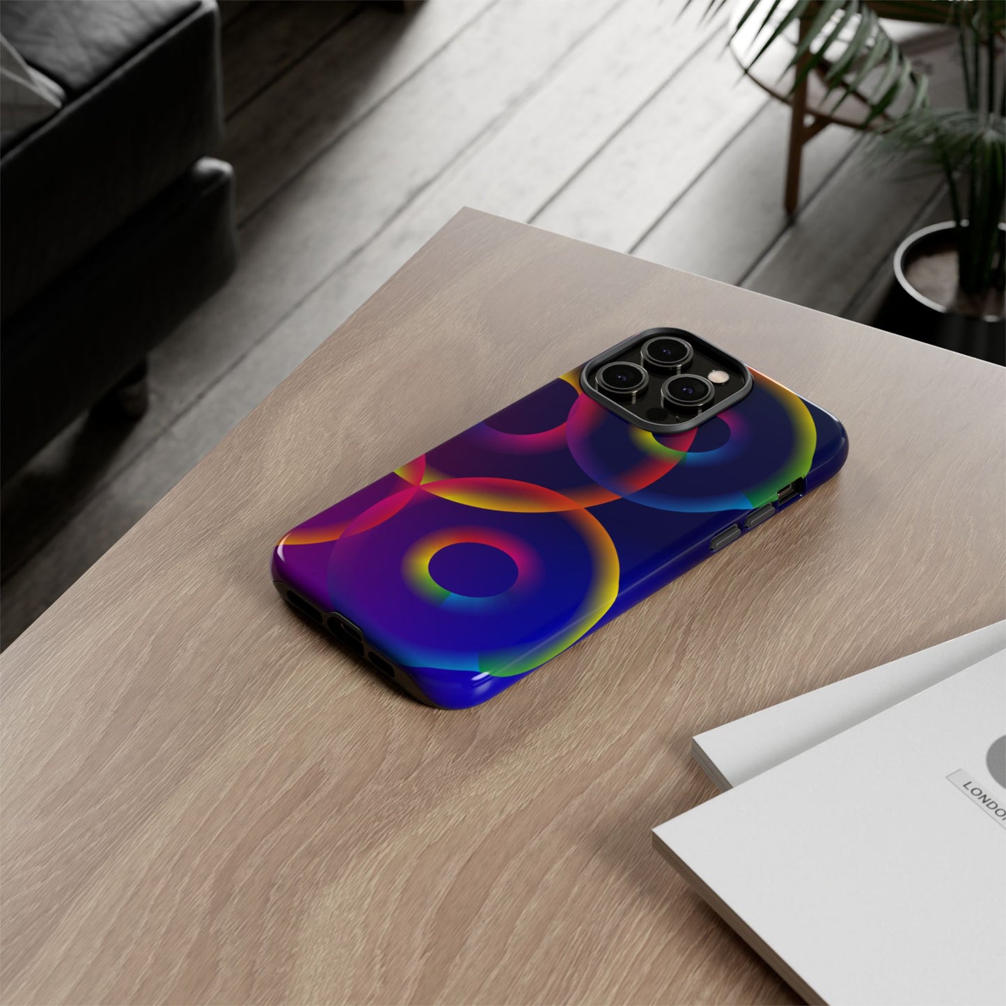 Colorful Phone Case with Abstract Designs, Tough Cases for Your Phone, Unique Phone Accessories, Gift for Tech Lovers, Vibrant Cell [...]