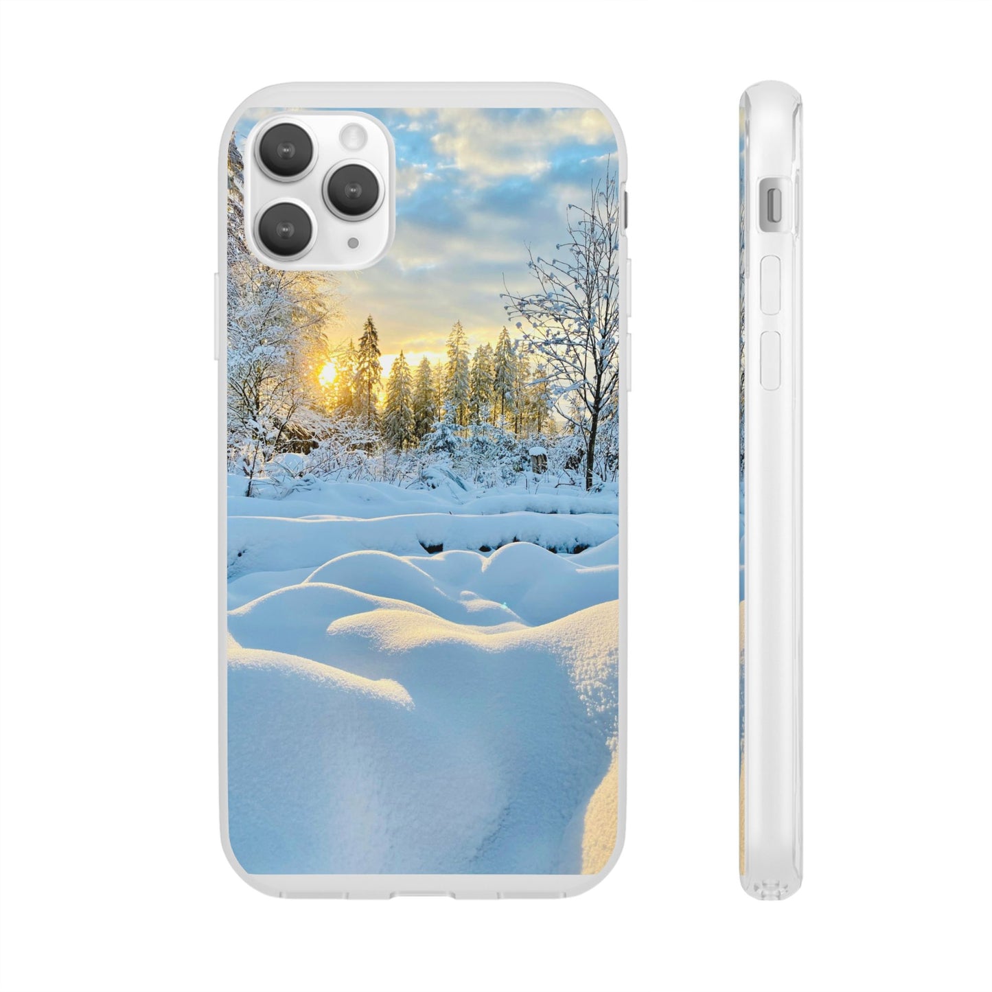 Winter Landscape Flexi Cases, Nature Phone Cover, Scenic Case, Holiday Gift, Seasonal Accessory, Outdoor Lover's Item