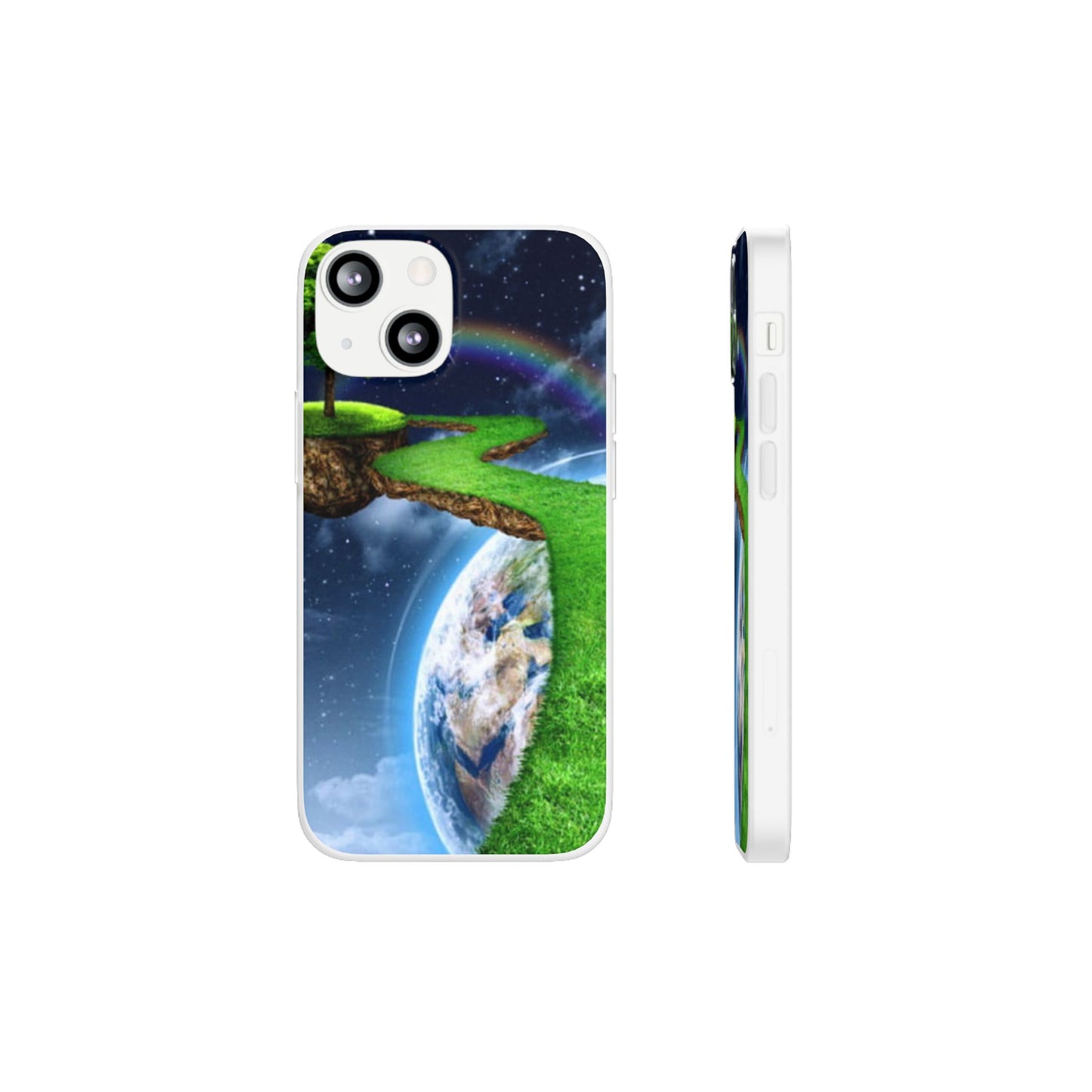 Dreamy Landscape Phone Case, Eco-Friendly Cell Phone Cover, Nature Inspired Gift, Aesthetic Mobile Case, Vibrant Rainbow Design