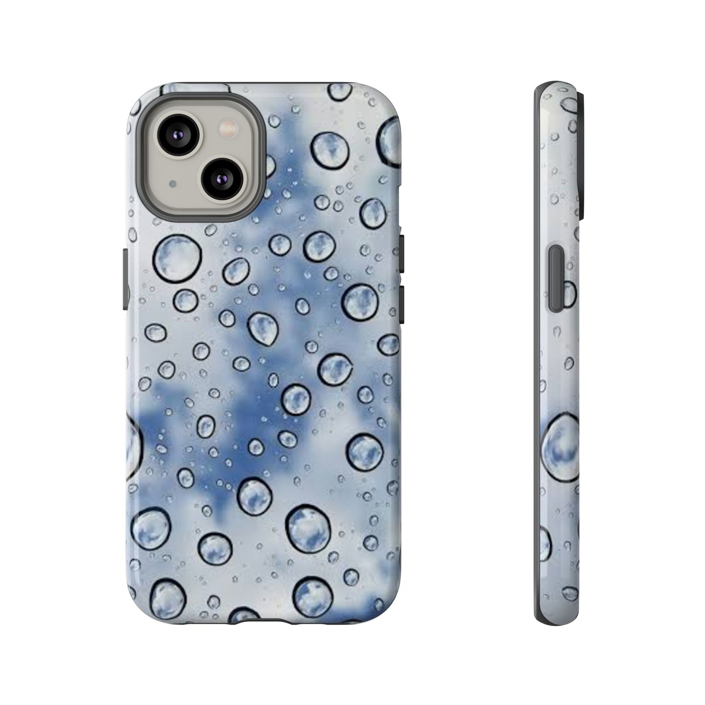 Blue Water Droplet Phone Case, Tough Cases for Protection, Stylish Cellphone Cover, Unique Gifts for Her, Durable and Trendy