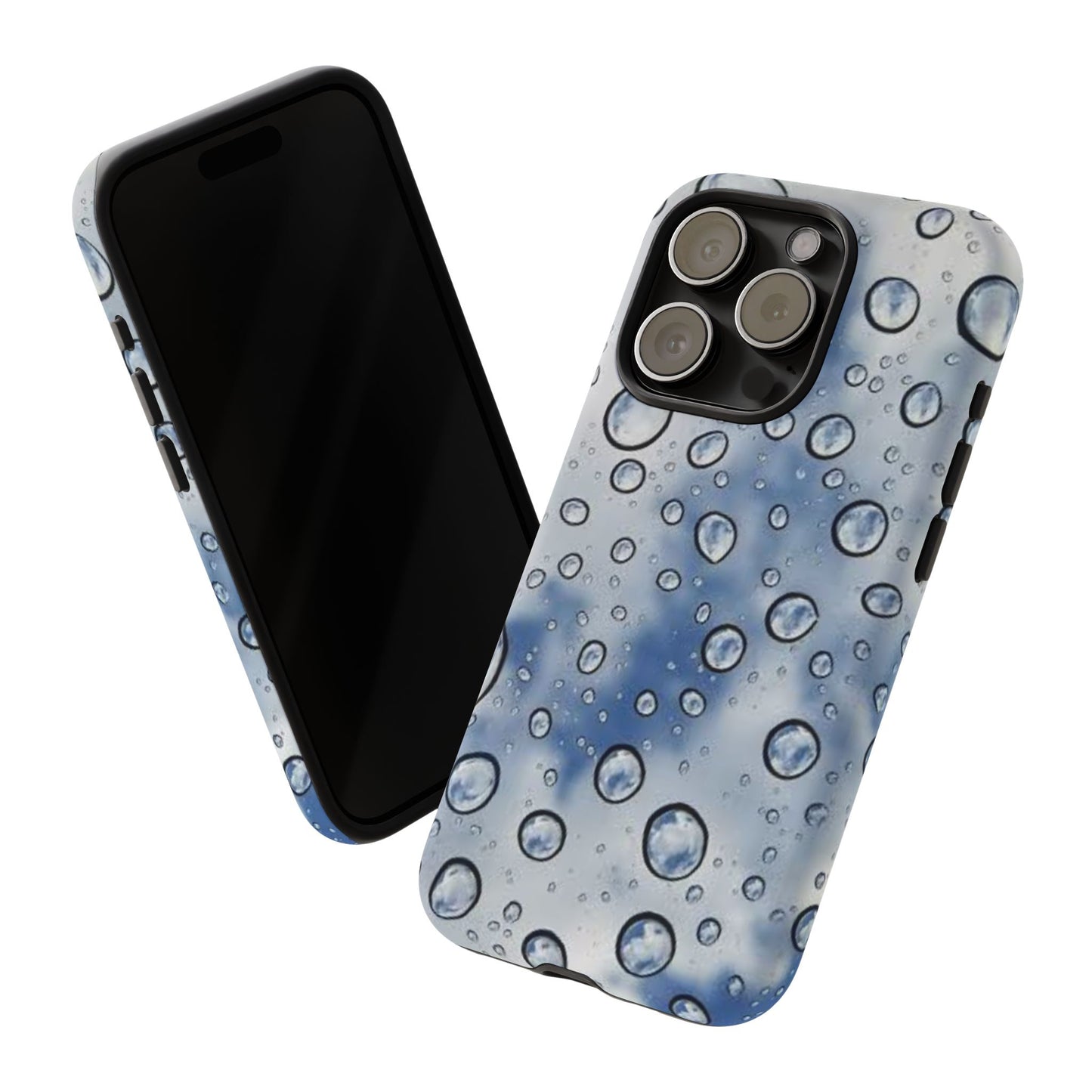 Blue Water Droplet Phone Case, Tough Cases for Protection, Stylish Cellphone Cover, Unique Gifts for Her, Durable and Trendy