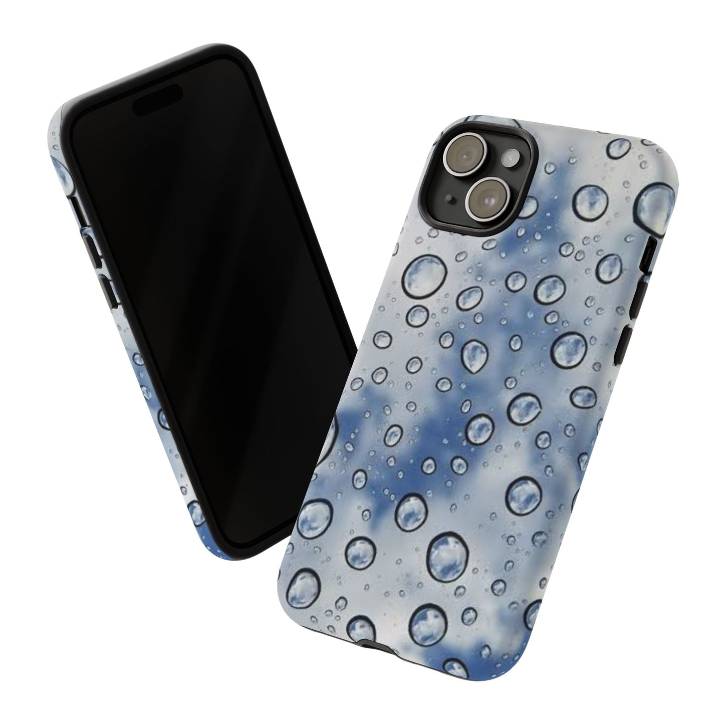 Blue Water Droplet Phone Case, Tough Cases for Protection, Stylish Cellphone Cover, Unique Gifts for Her, Durable and Trendy