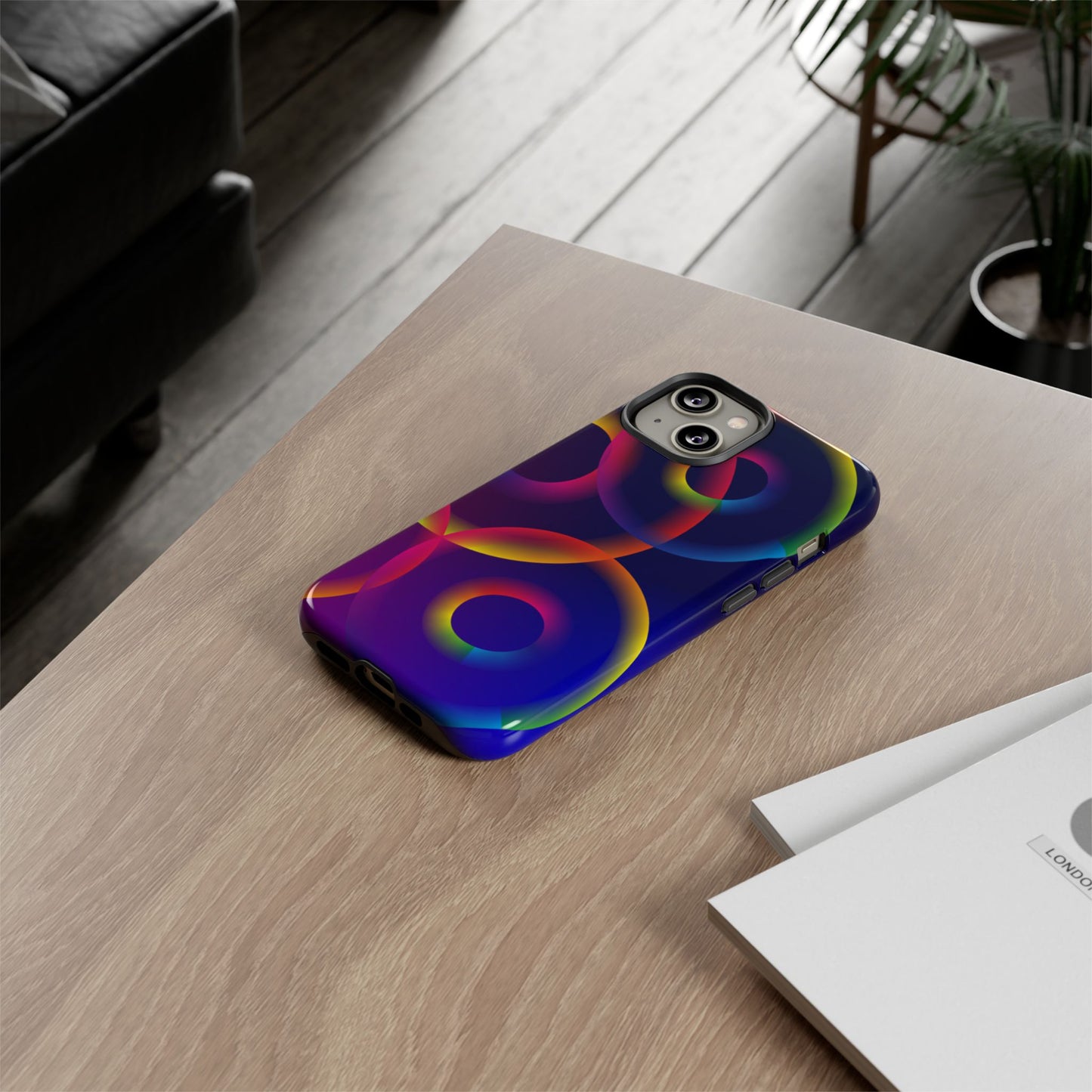 Colorful Phone Case with Abstract Designs, Tough Cases for Your Phone, Unique Phone Accessories, Gift for Tech Lovers, Vibrant Cell [...]