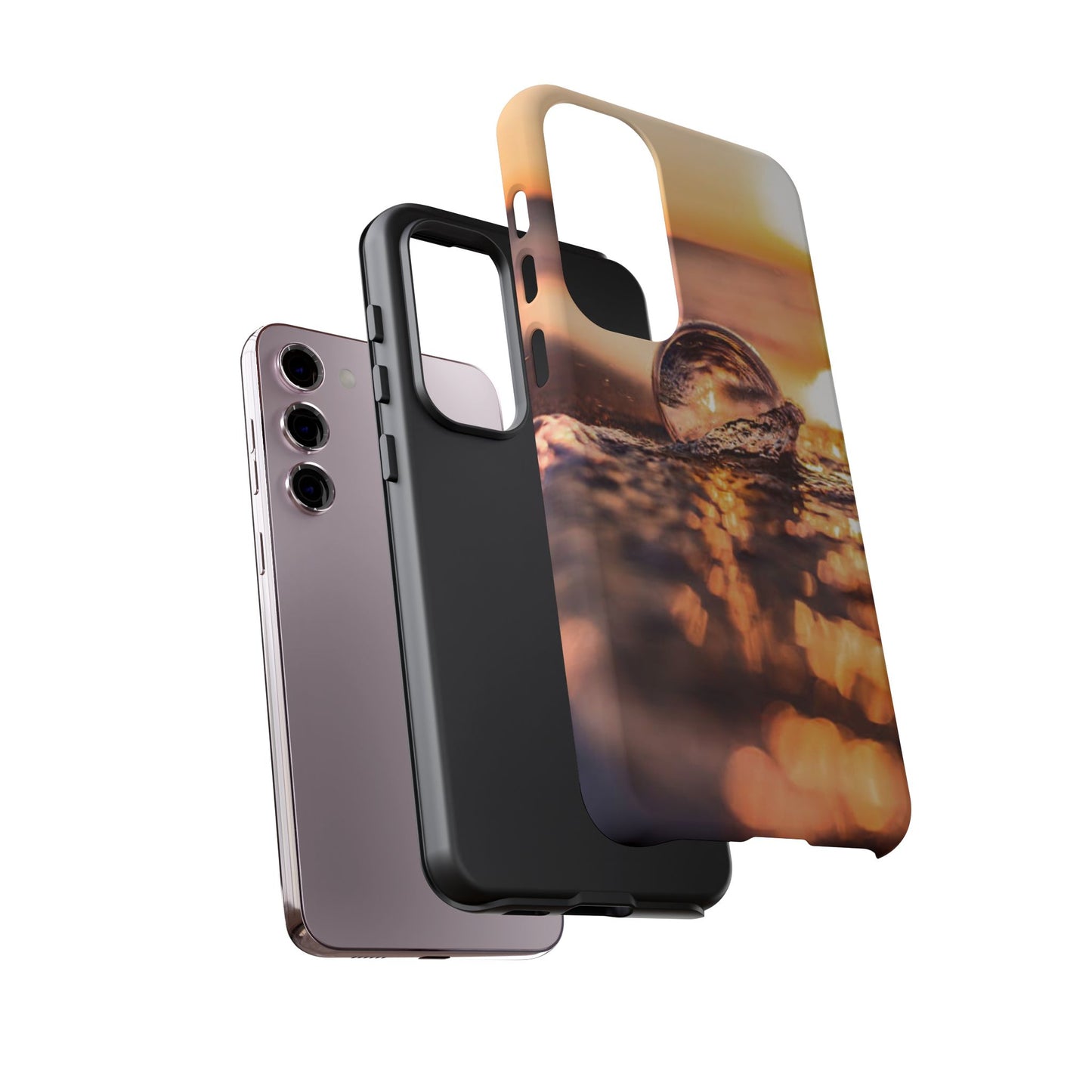 Sunset Bubble Phone Case, Tough Cases, Beach Lover Gift, Summer Vibes, Cell Phone Accessories, Unique Design, Nature Photography