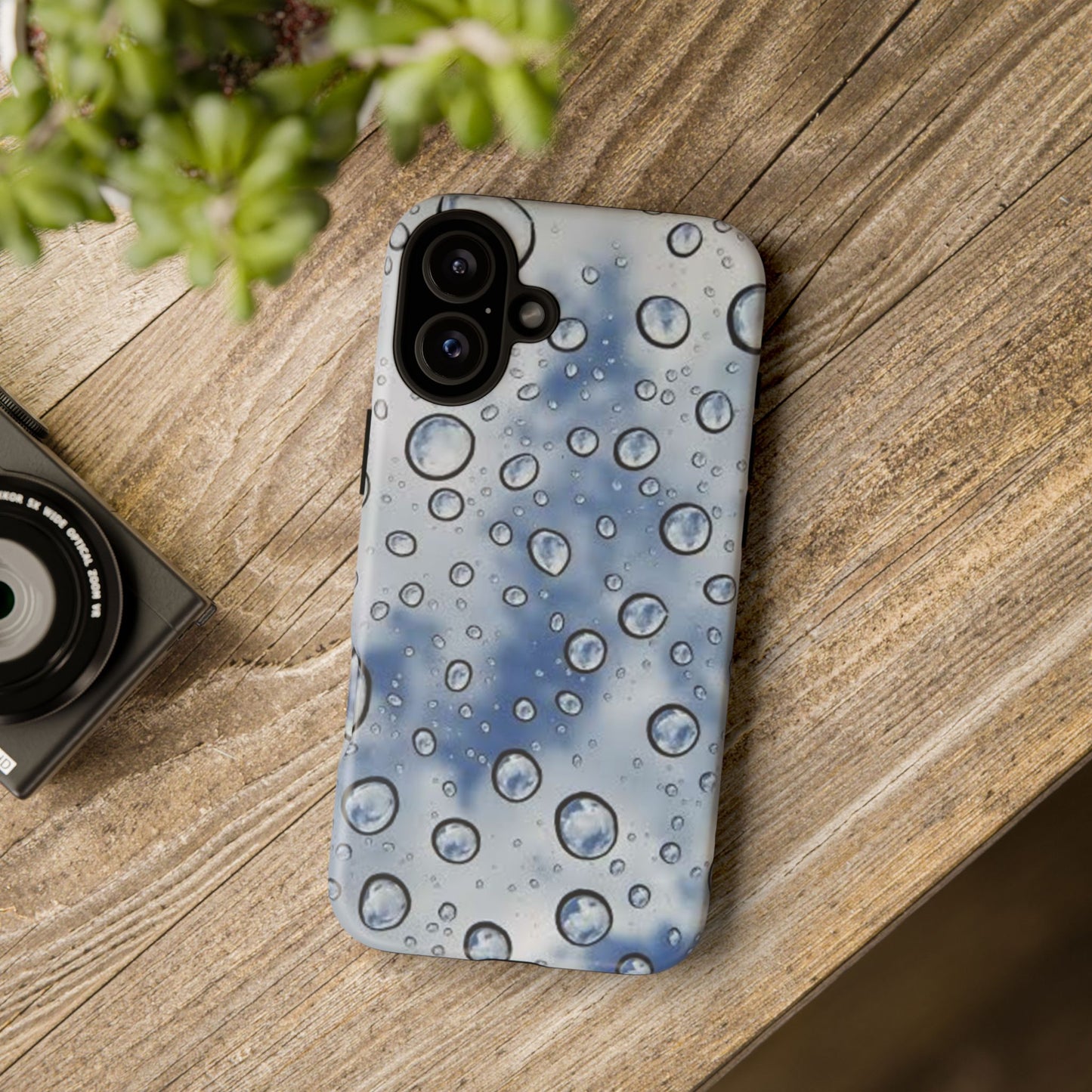 Blue Water Droplet Phone Case, Tough Cases for Protection, Stylish Cellphone Cover, Unique Gifts for Her, Durable and Trendy