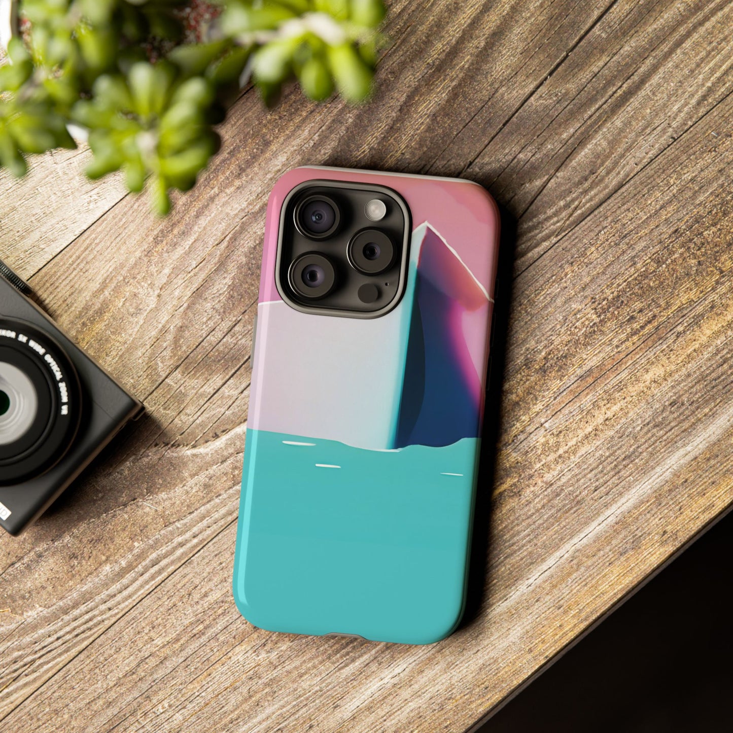 Trendy Phone Case - Abstract Iceberg Design, Phone Cover, Gift for Her, Unique Tech Accessory, Cool Aesthetic