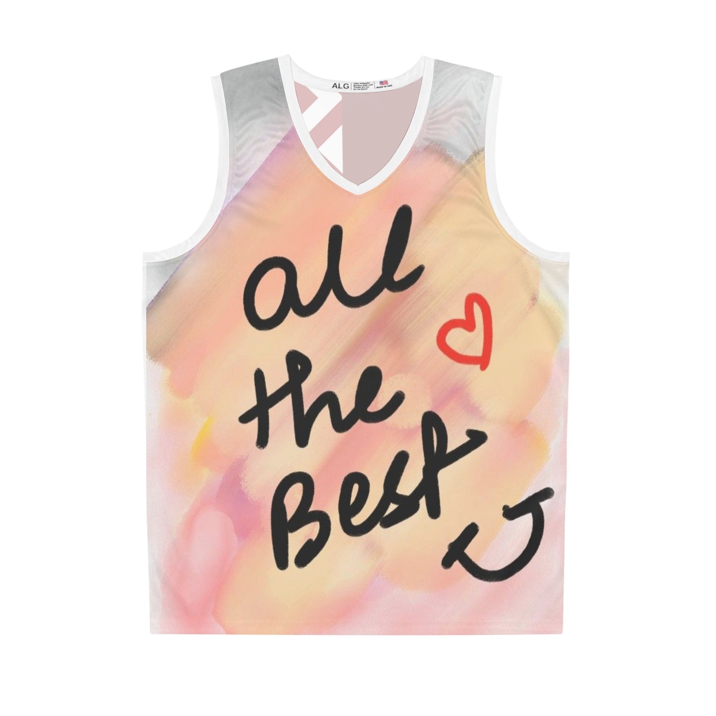 Colorful Basketball Jersey with Inspirational Design, Sport Jersey, AOP Tank, Activewear Gift, Men's Basketball Top, Sports Apparel