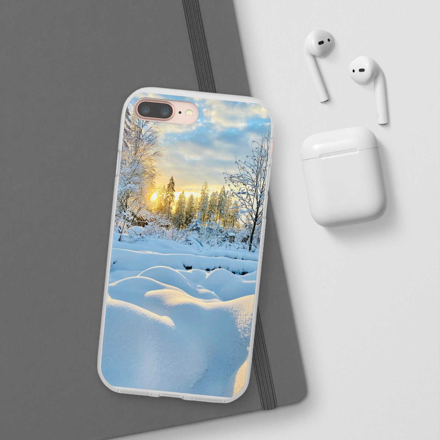 Winter Landscape Flexi Cases, Nature Phone Cover, Scenic Case, Holiday Gift, Seasonal Accessory, Outdoor Lover's Item