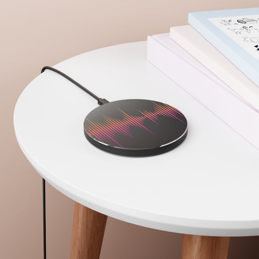 Vibrant Sound Wave Wireless Charger, Fast Charging Pad, Music Lover Gift, Home Office Decor, Tech Accessories