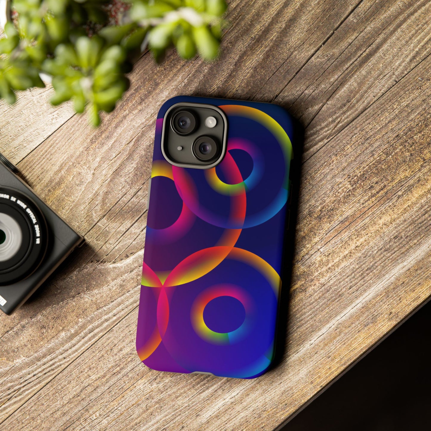 Colorful Phone Case with Abstract Designs, Tough Cases for Your Phone, Unique Phone Accessories, Gift for Tech Lovers, Vibrant Cell [...]