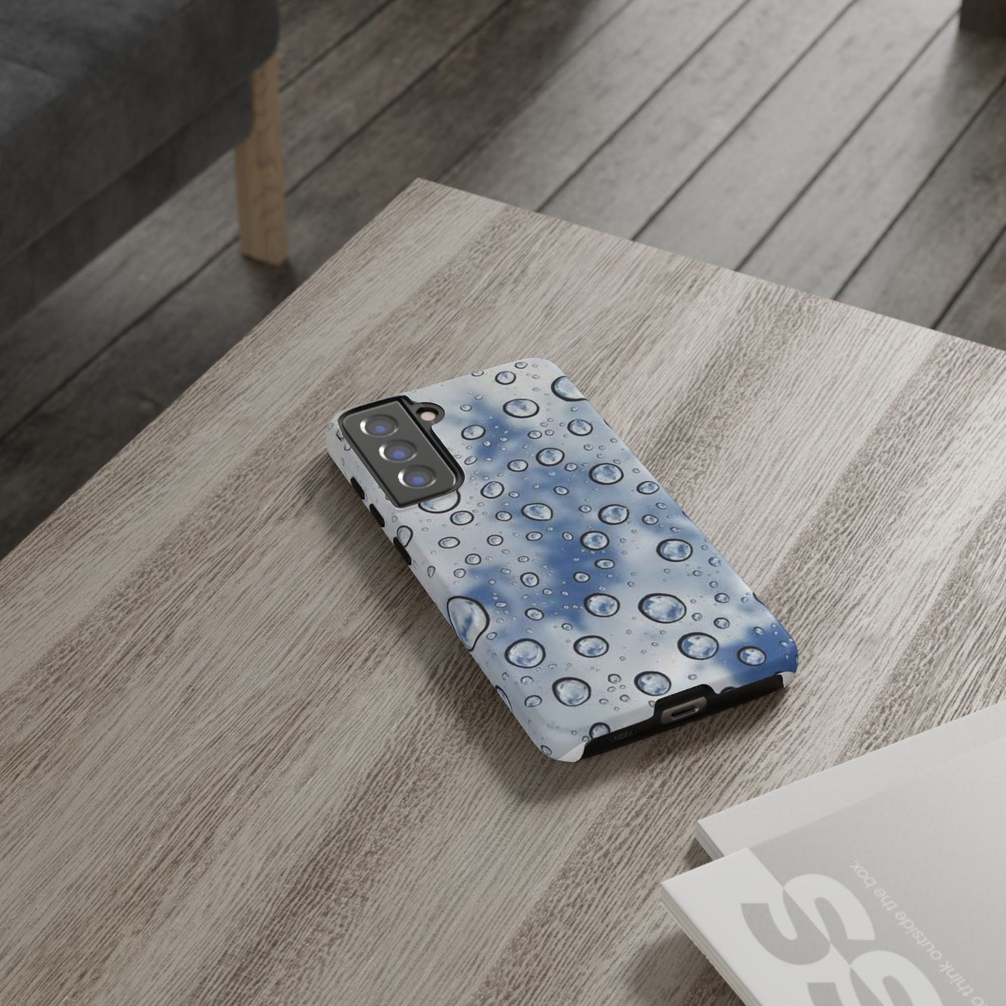 Blue Water Droplet Phone Case, Tough Cases for Protection, Stylish Cellphone Cover, Unique Gifts for Her, Durable and Trendy