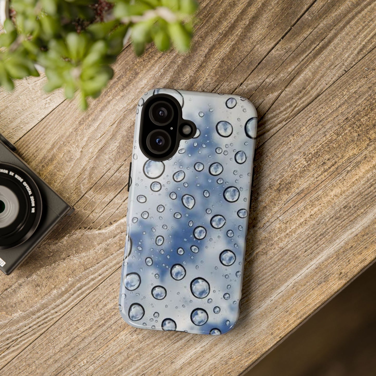 Blue Water Droplet Phone Case, Tough Cases for Protection, Stylish Cellphone Cover, Unique Gifts for Her, Durable and Trendy