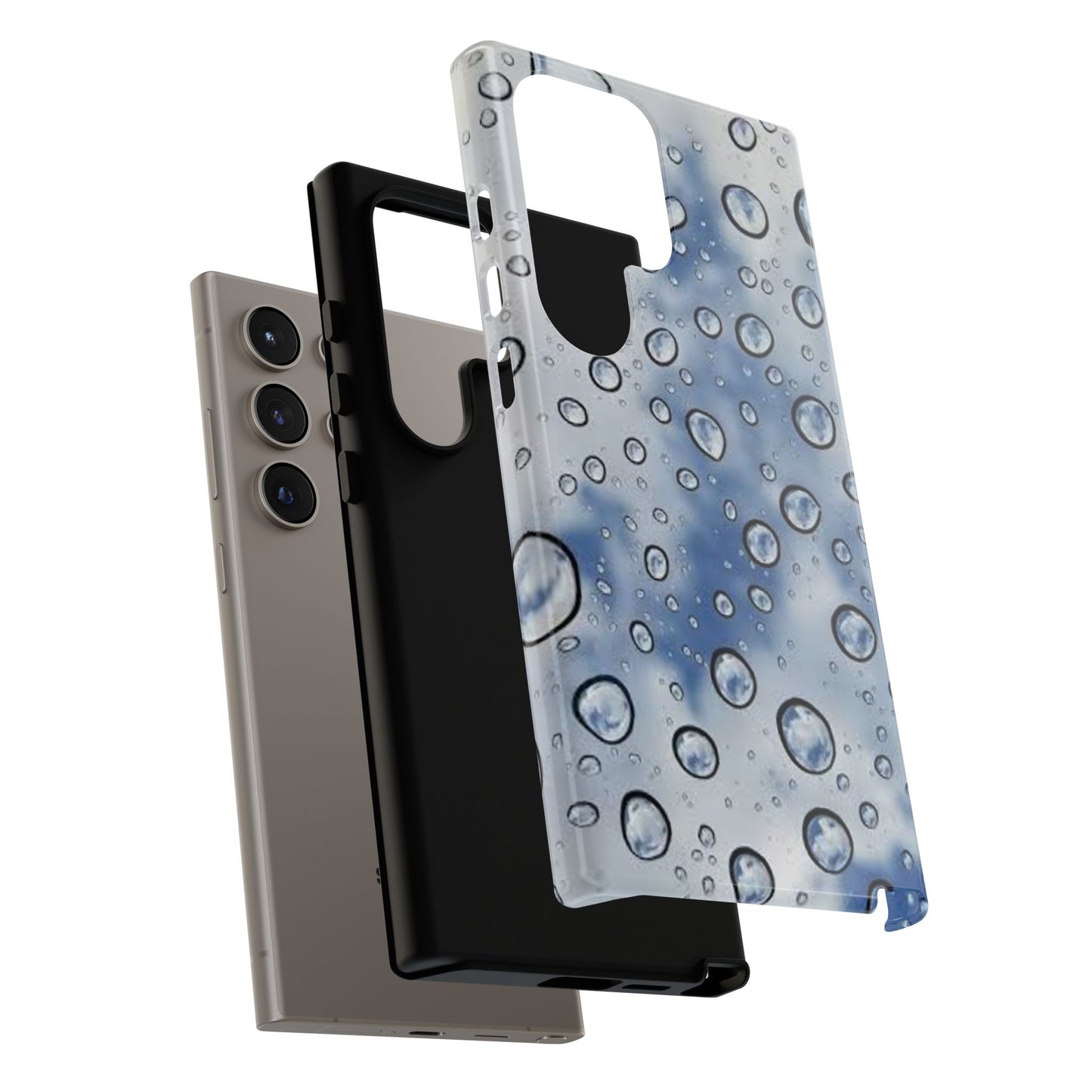 Blue Water Droplet Phone Case, Tough Cases for Protection, Stylish Cellphone Cover, Unique Gifts for Her, Durable and Trendy