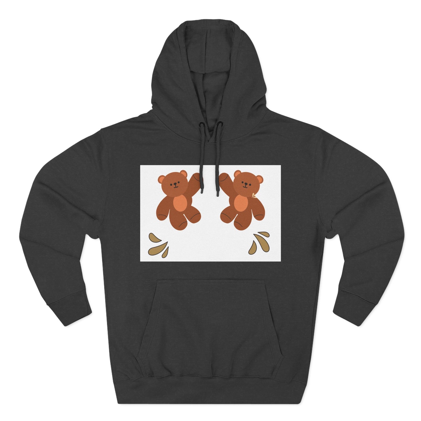 Cute Bear Fleece Hoodie | Cozy Unisex Fashion, Playful Sweatshirt, Perfect Gift, Casual Wear, Everyday Comfort, Holiday Style