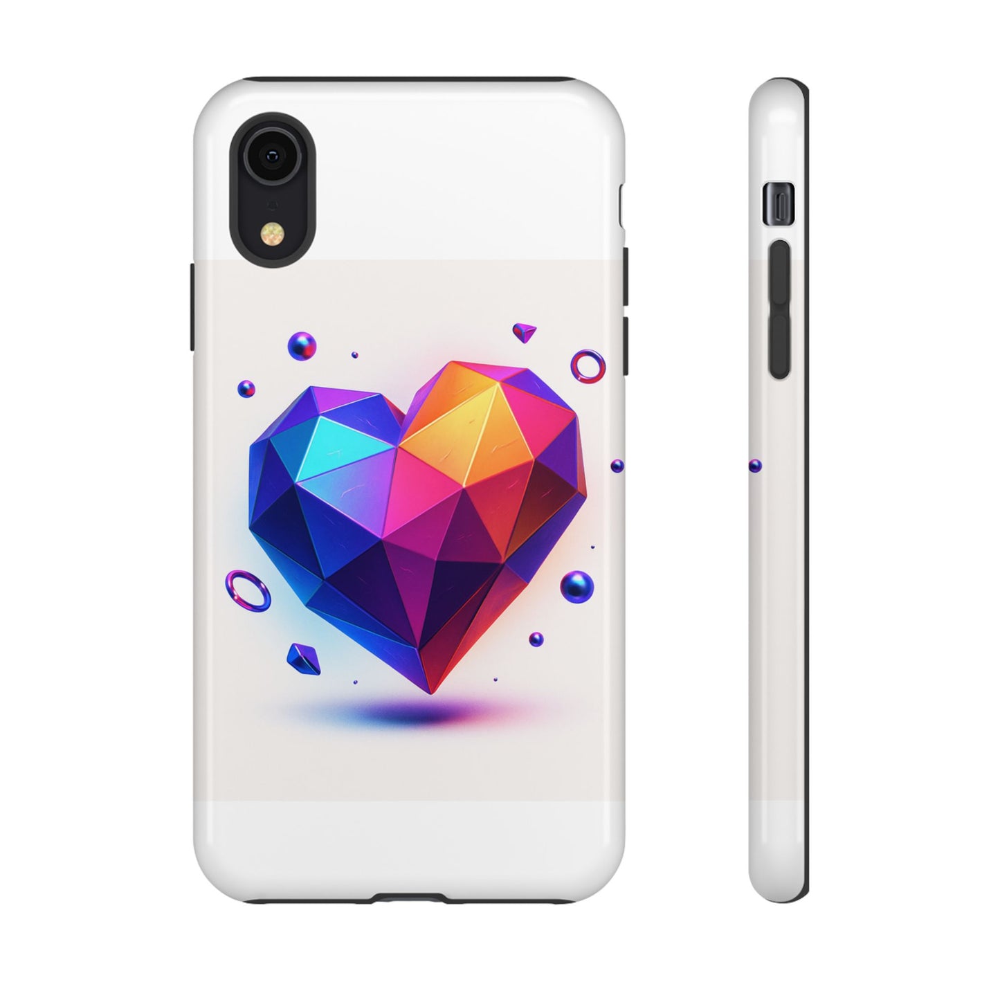 Vibrant Heart Phone Case, Tough Cases, Colorful Phone Cover, Unique Protector, Gift for Her, Cute Accessory