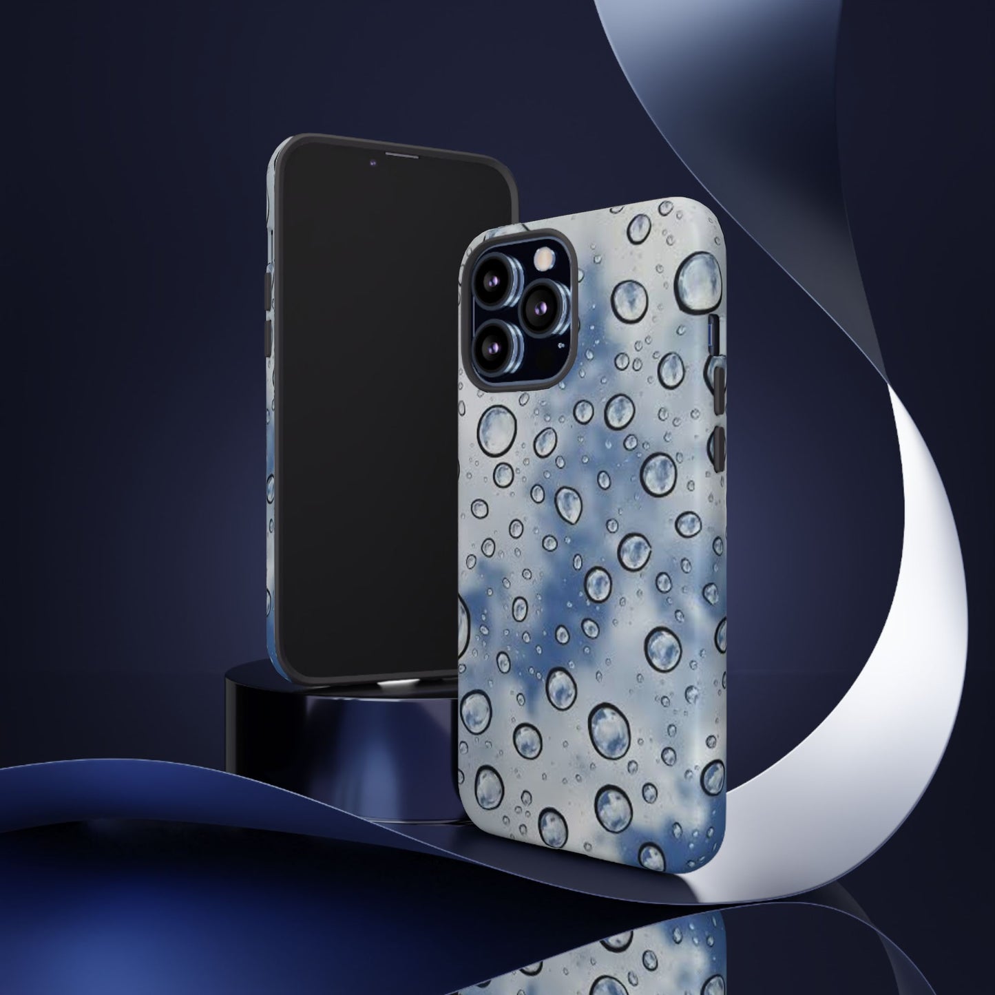Blue Water Droplet Phone Case, Tough Cases for Protection, Stylish Cellphone Cover, Unique Gifts for Her, Durable and Trendy