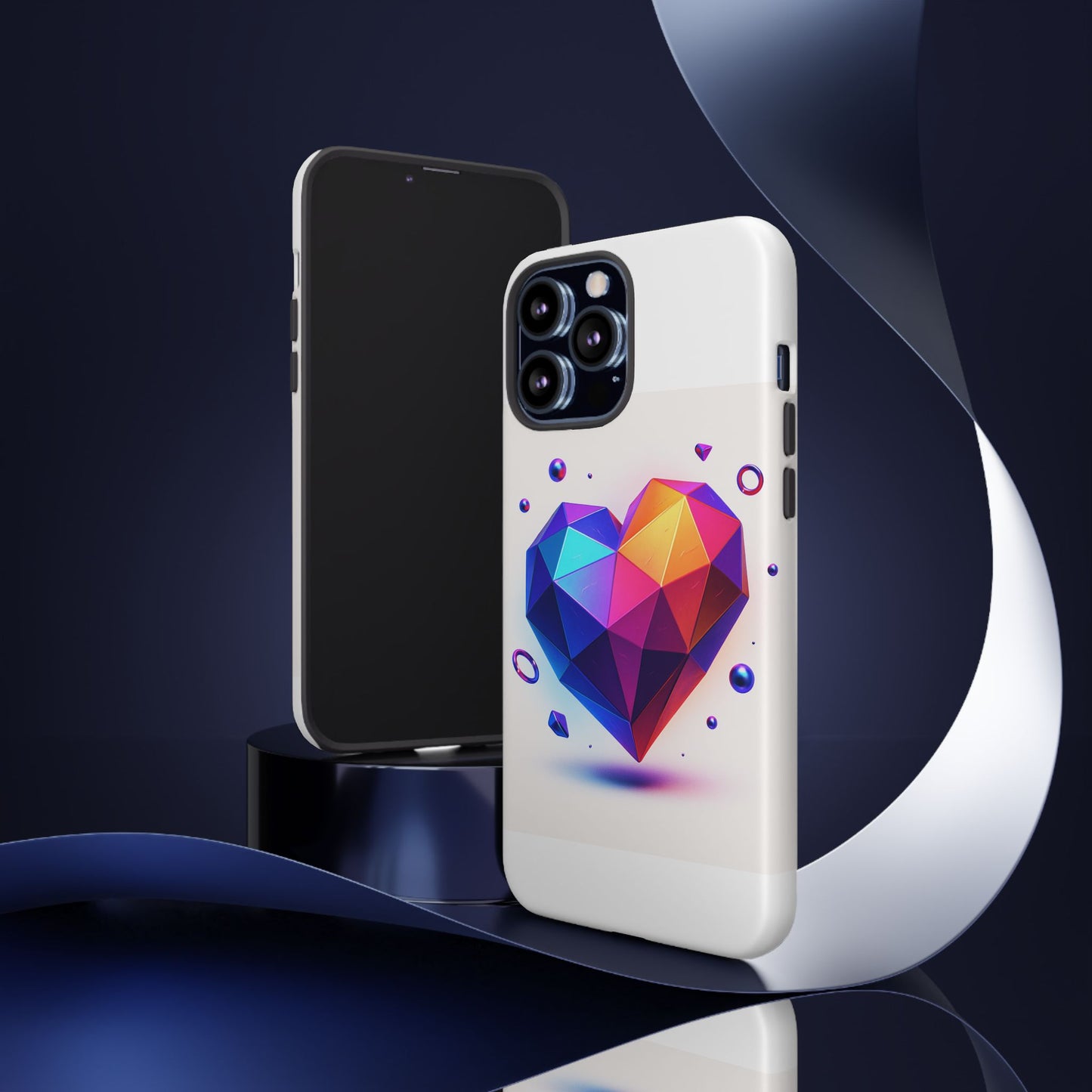 Vibrant Heart Phone Case, Tough Cases, Colorful Phone Cover, Unique Protector, Gift for Her, Cute Accessory