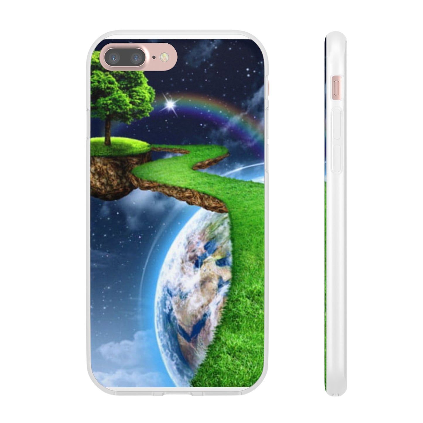 Dreamy Landscape Phone Case, Eco-Friendly Cell Phone Cover, Nature Inspired Gift, Aesthetic Mobile Case, Vibrant Rainbow Design
