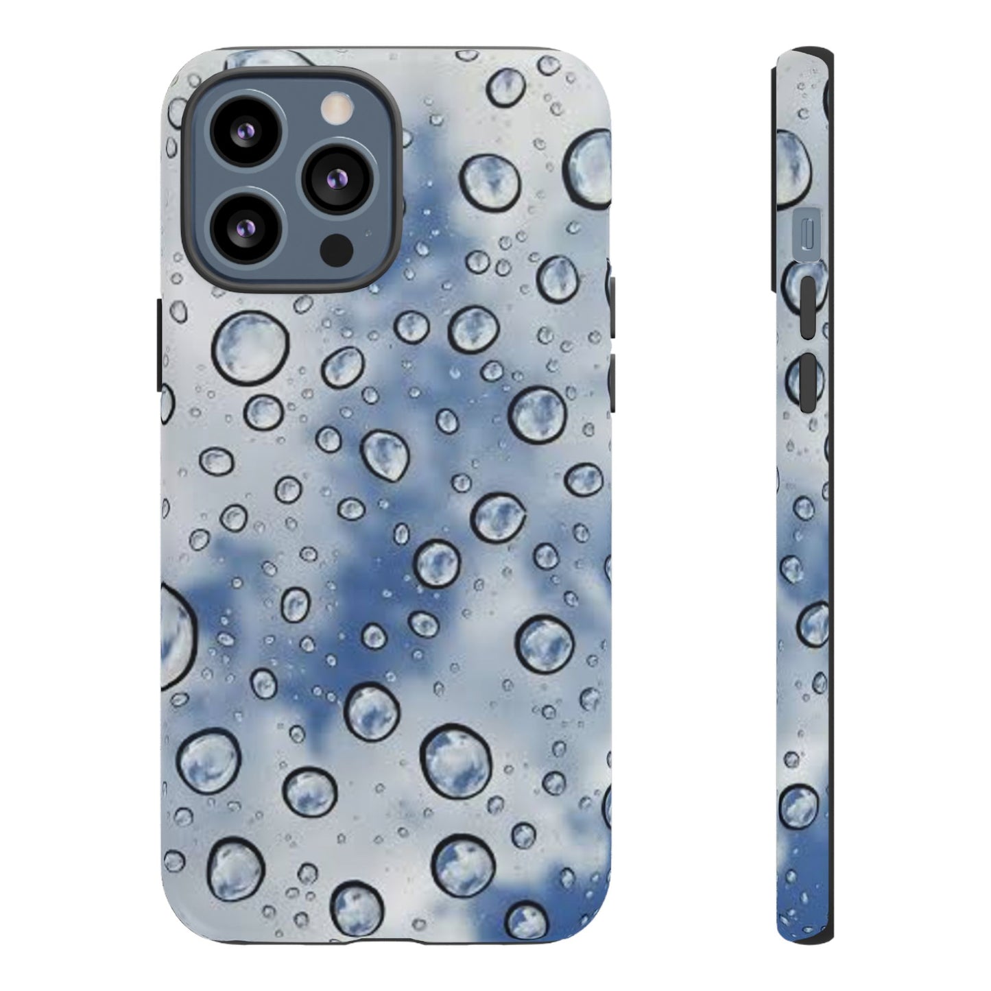 Blue Water Droplet Phone Case, Tough Cases for Protection, Stylish Cellphone Cover, Unique Gifts for Her, Durable and Trendy