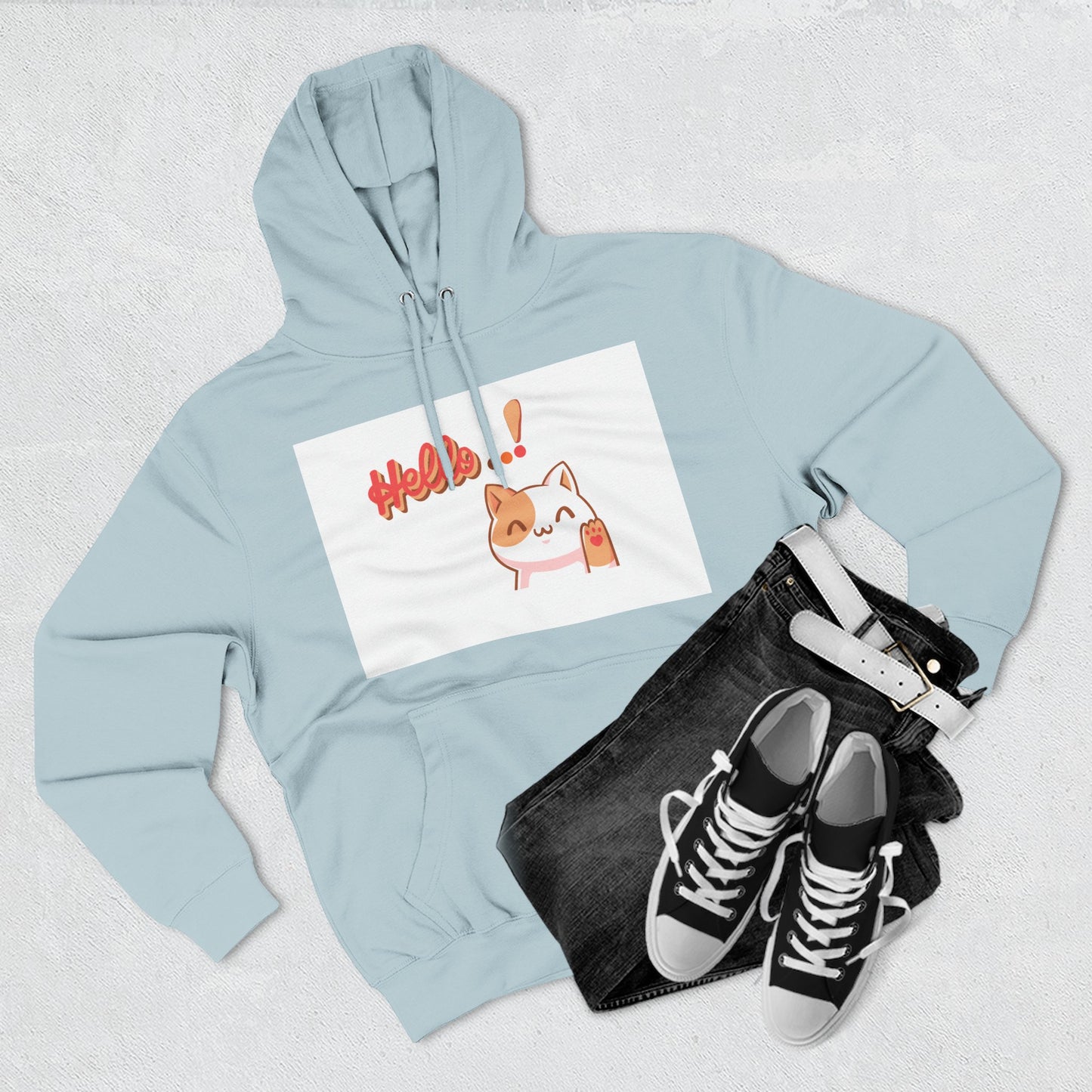 Cute Cat Hoodie with Motivational Design - Perfect Gift for Cat Lovers, Cozy Fleece Hoodie for Any Occasion, Stylish Streetwear
