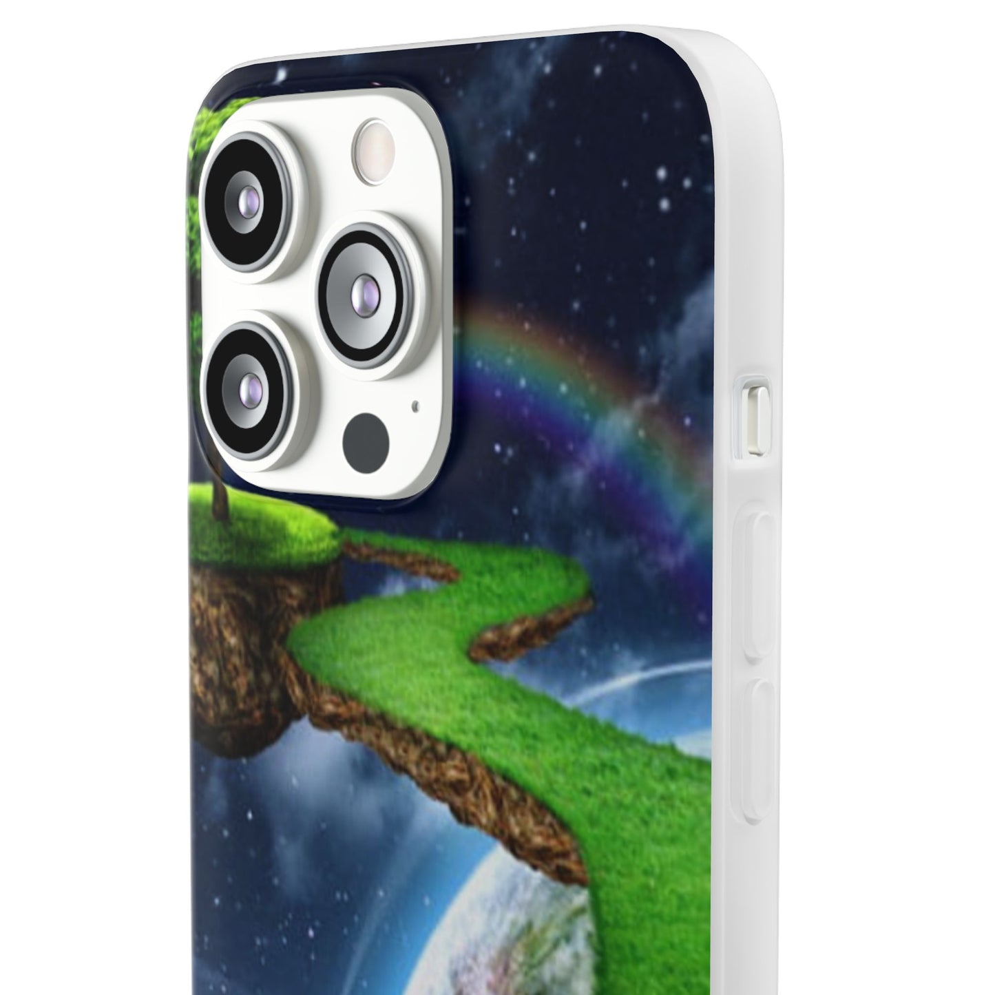 Dreamy Landscape Phone Case, Eco-Friendly Cell Phone Cover, Nature Inspired Gift, Aesthetic Mobile Case, Vibrant Rainbow Design