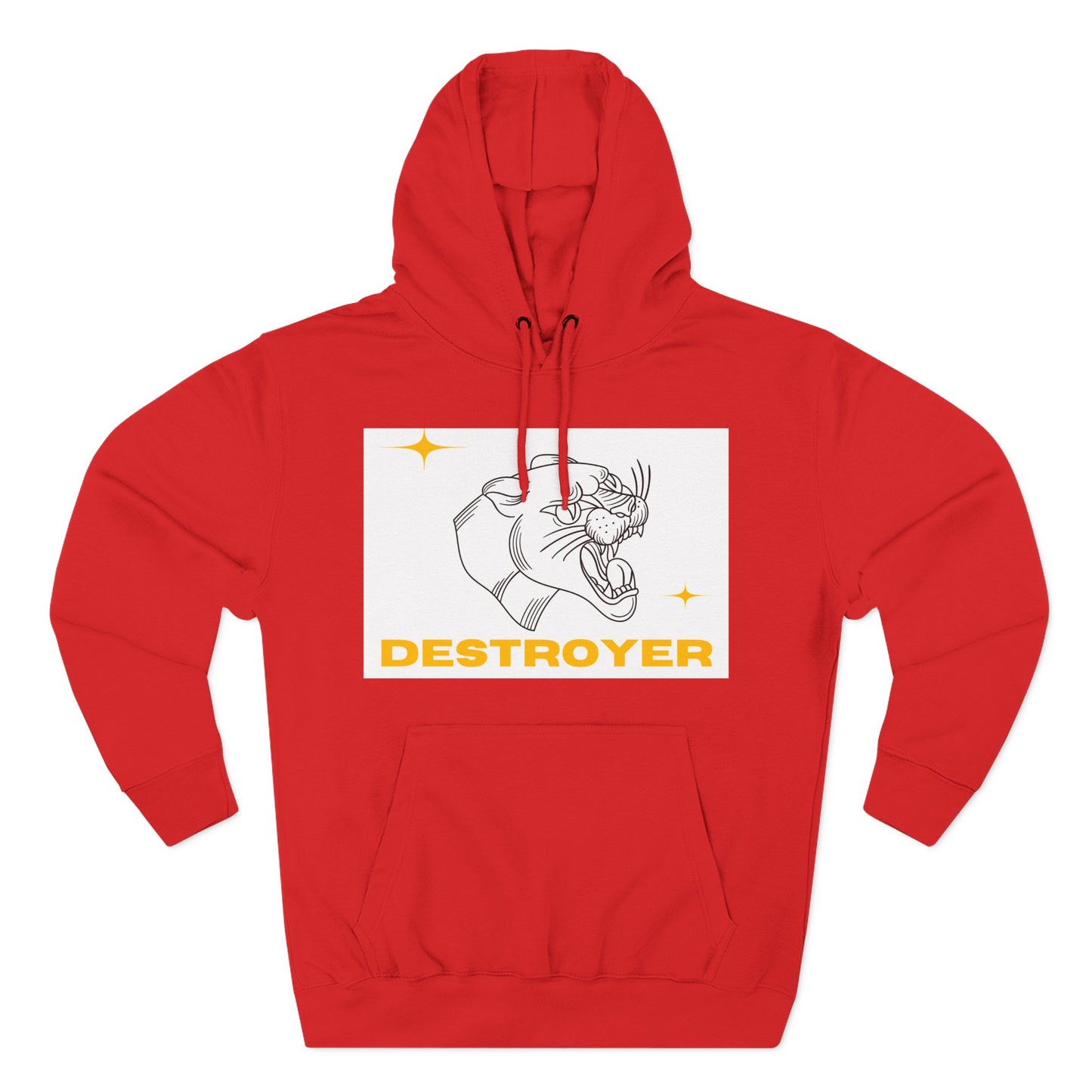 Three-Panel Fleece Hoodie with DESTROYER Design, Cozy Streetwear for Every Occasion, Perfect Gift for Friends, Fun Graphic Hoodie, [...]