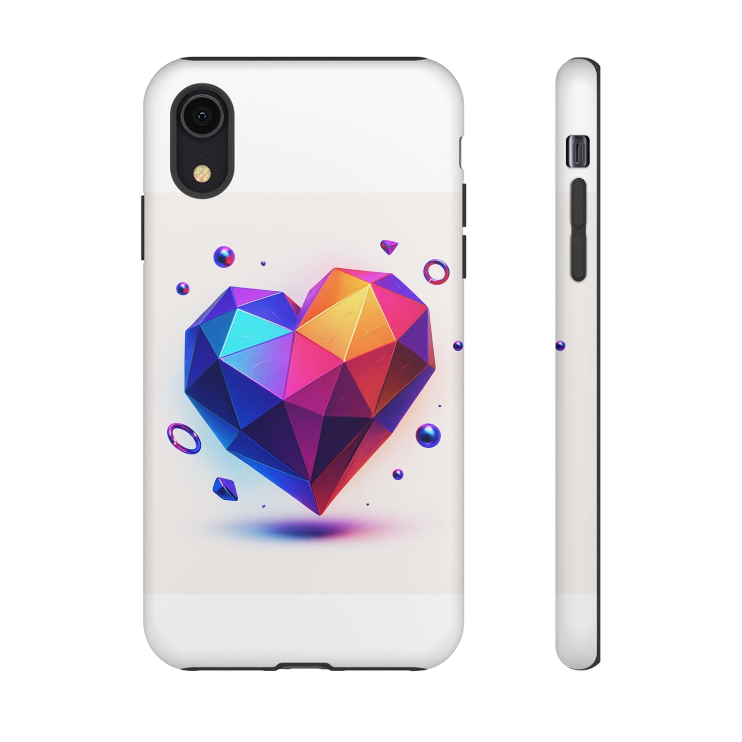 Vibrant Heart Phone Case, Tough Cases, Colorful Phone Cover, Unique Protector, Gift for Her, Cute Accessory