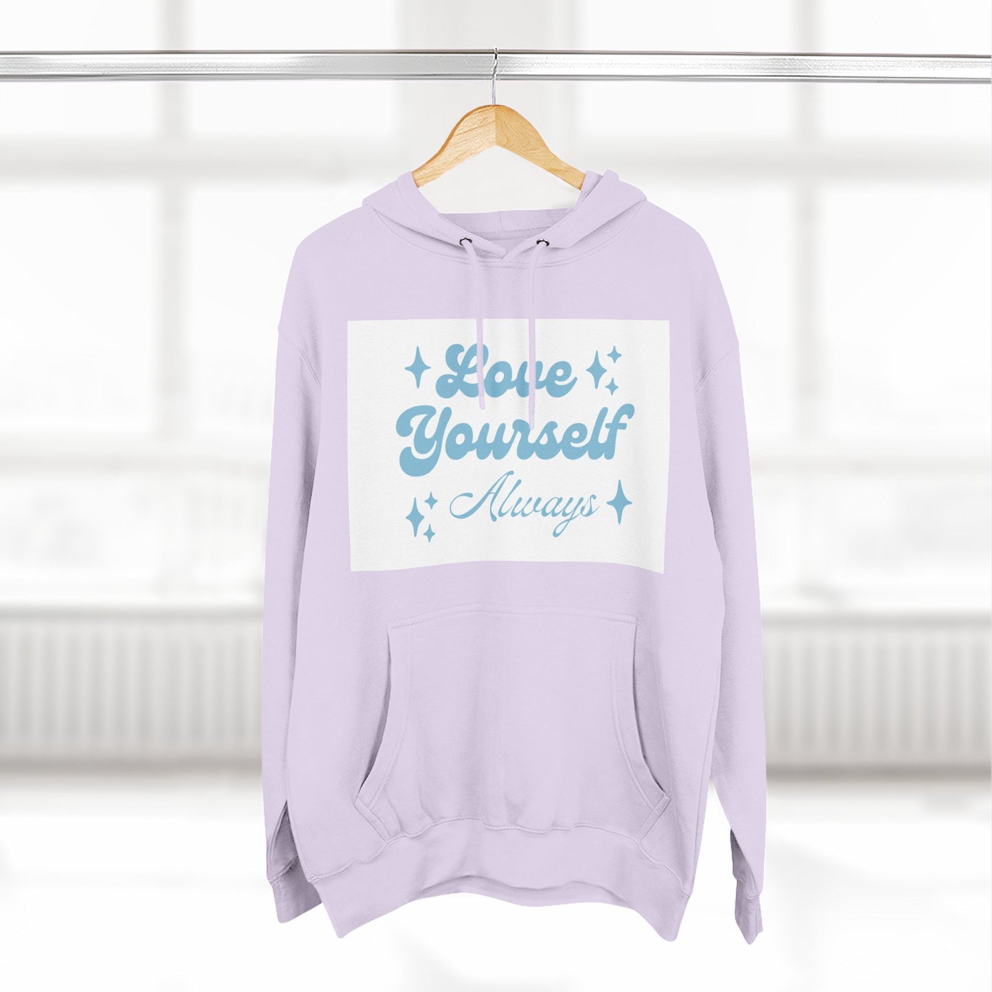 Love Yourself Fleece Hoodie | Cozy Self-Care Sweatshirt | Inspirational Apparel | Motivational Gift | Positive Vibes Hoodie
