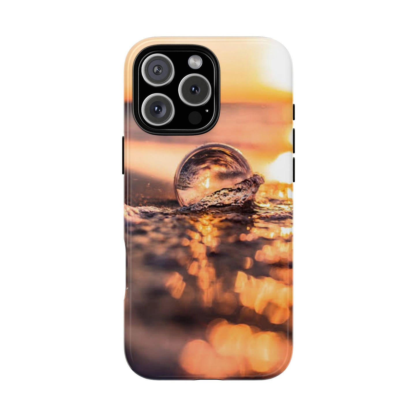 Sunset Bubble Phone Case, Tough Cases, Beach Lover Gift, Summer Vibes, Cell Phone Accessories, Unique Design, Nature Photography