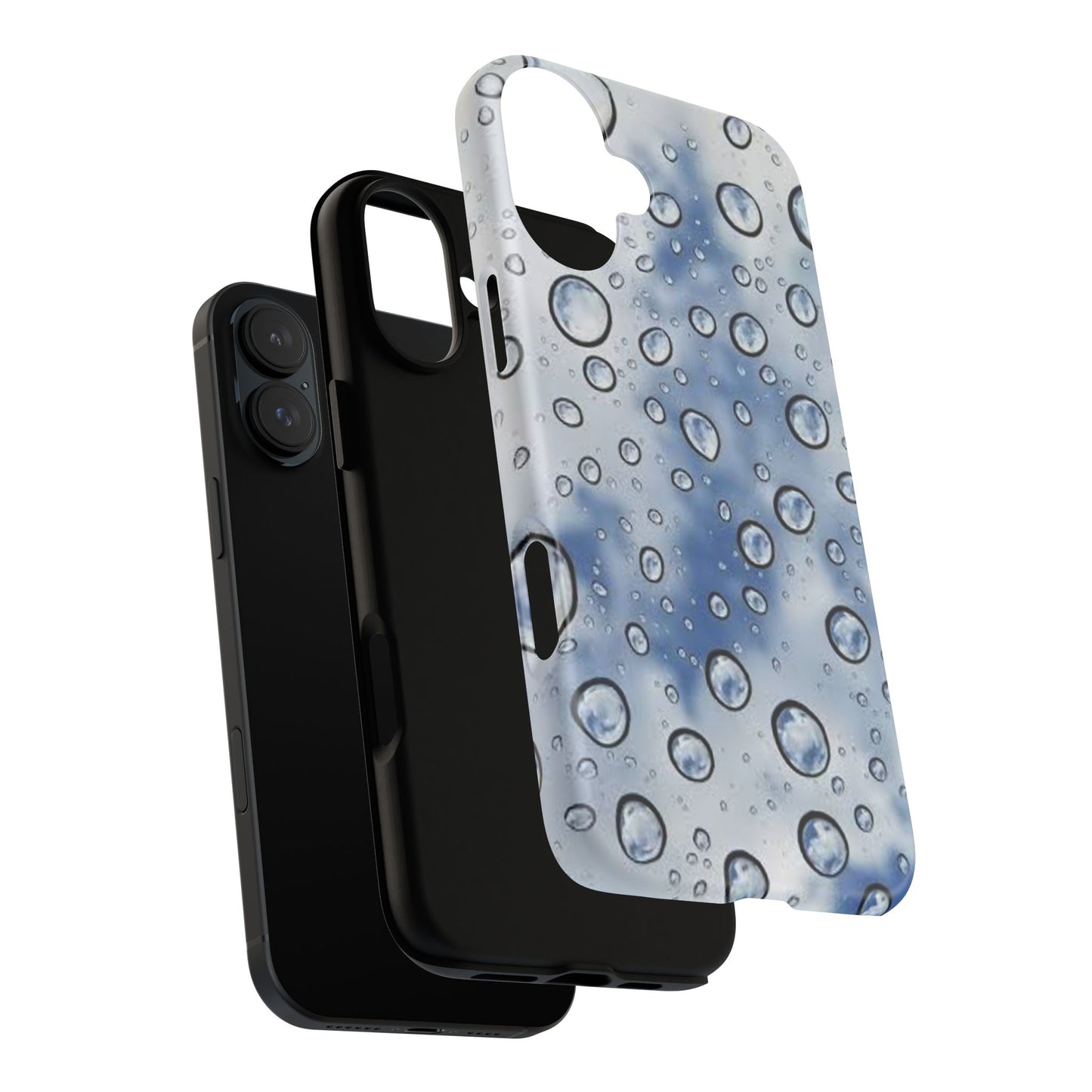Blue Water Droplet Phone Case, Tough Cases for Protection, Stylish Cellphone Cover, Unique Gifts for Her, Durable and Trendy