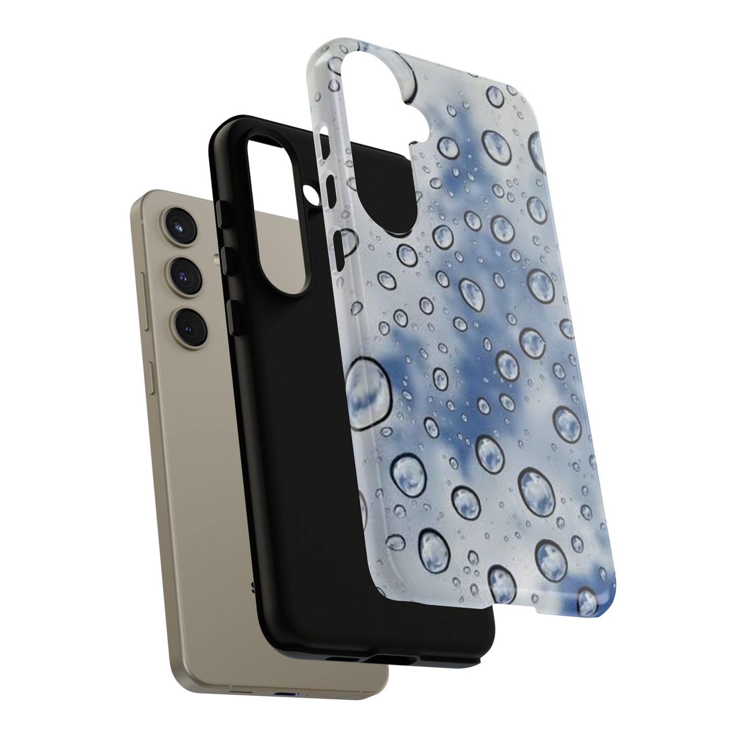 Blue Water Droplet Phone Case, Tough Cases for Protection, Stylish Cellphone Cover, Unique Gifts for Her, Durable and Trendy