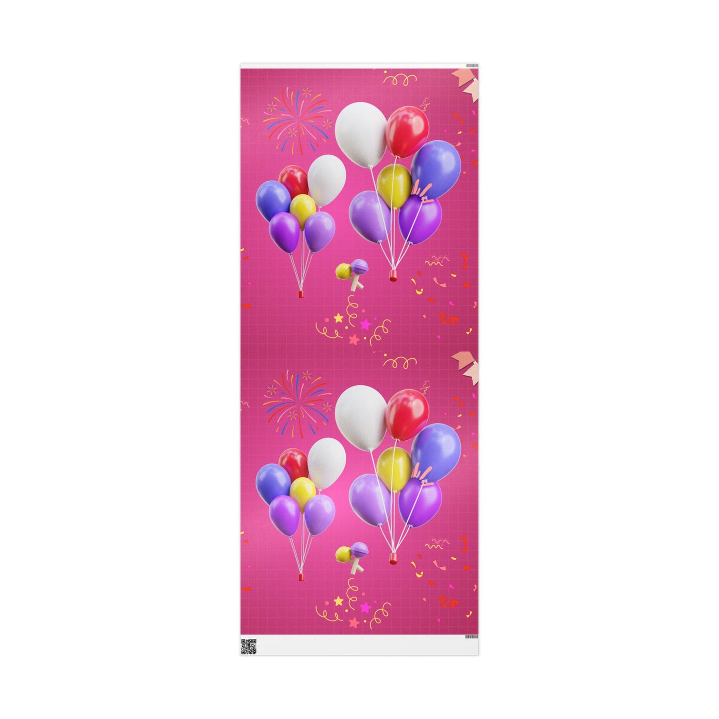 Vibrant Balloon Wrapping Paper, Gift Wrap for Birthdays, Celebrations, Party Favors, Festive Occasions, Unique Present Packaging