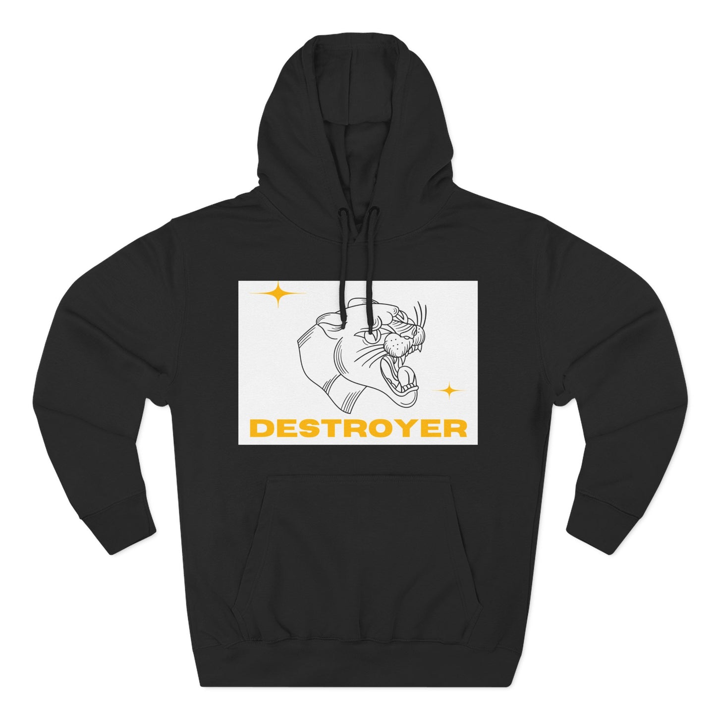 Three-Panel Fleece Hoodie with DESTROYER Design, Cozy Streetwear for Every Occasion, Perfect Gift for Friends, Fun Graphic Hoodie, [...]