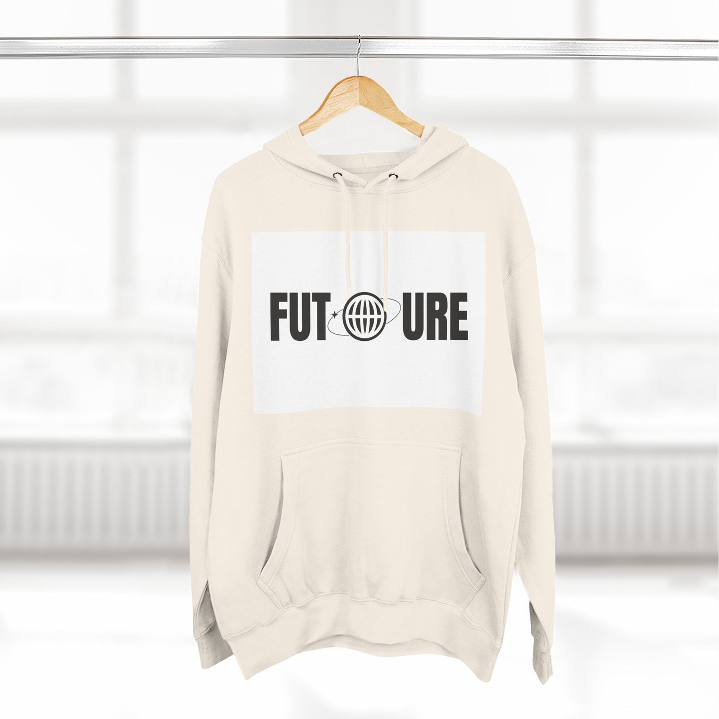 Futuristic Three-Panel Fleece Hoodie, Cozy Fashion, Streetwear Style, Gift for Trendsetters, Everyday Comfort