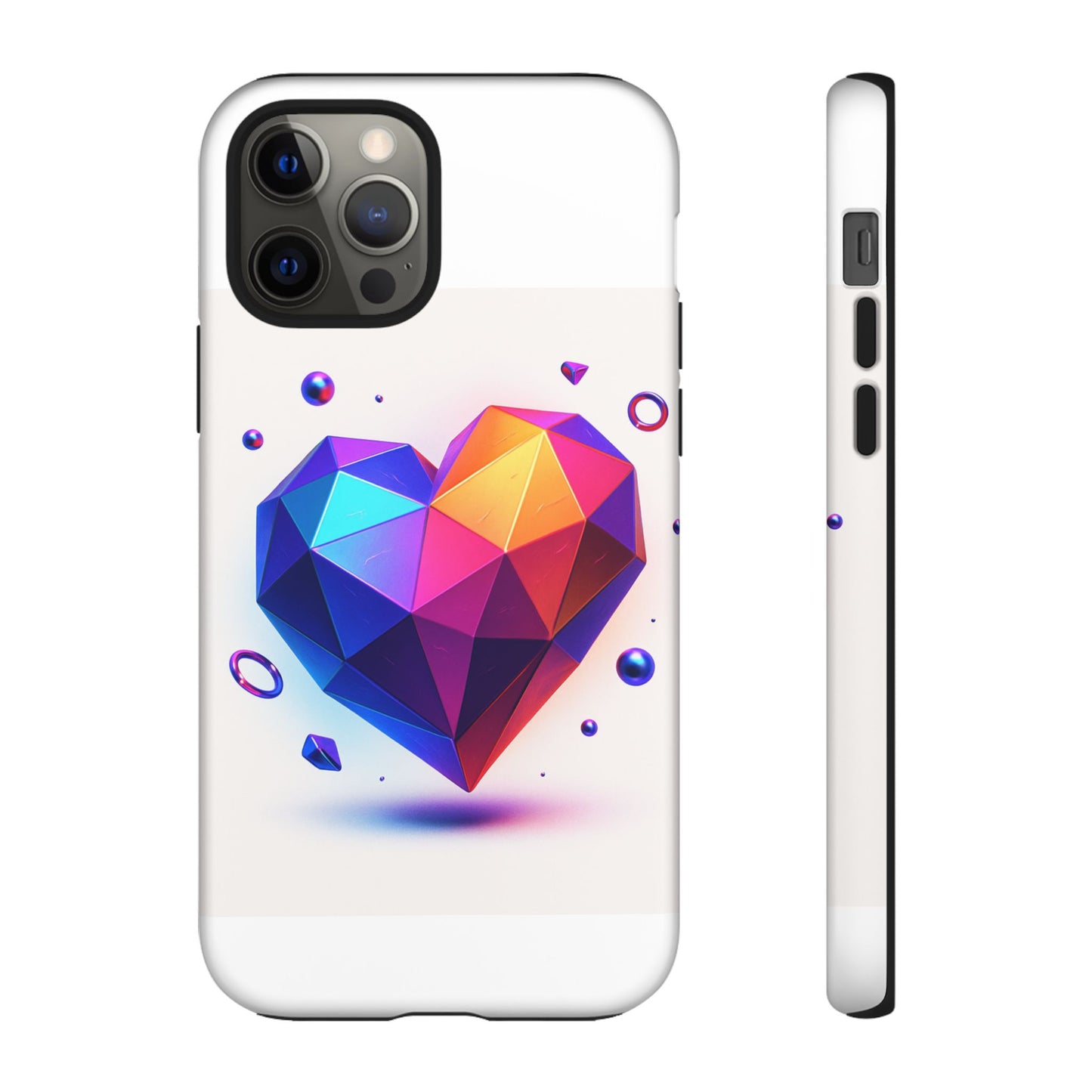 Vibrant Heart Phone Case, Tough Cases, Colorful Phone Cover, Unique Protector, Gift for Her, Cute Accessory