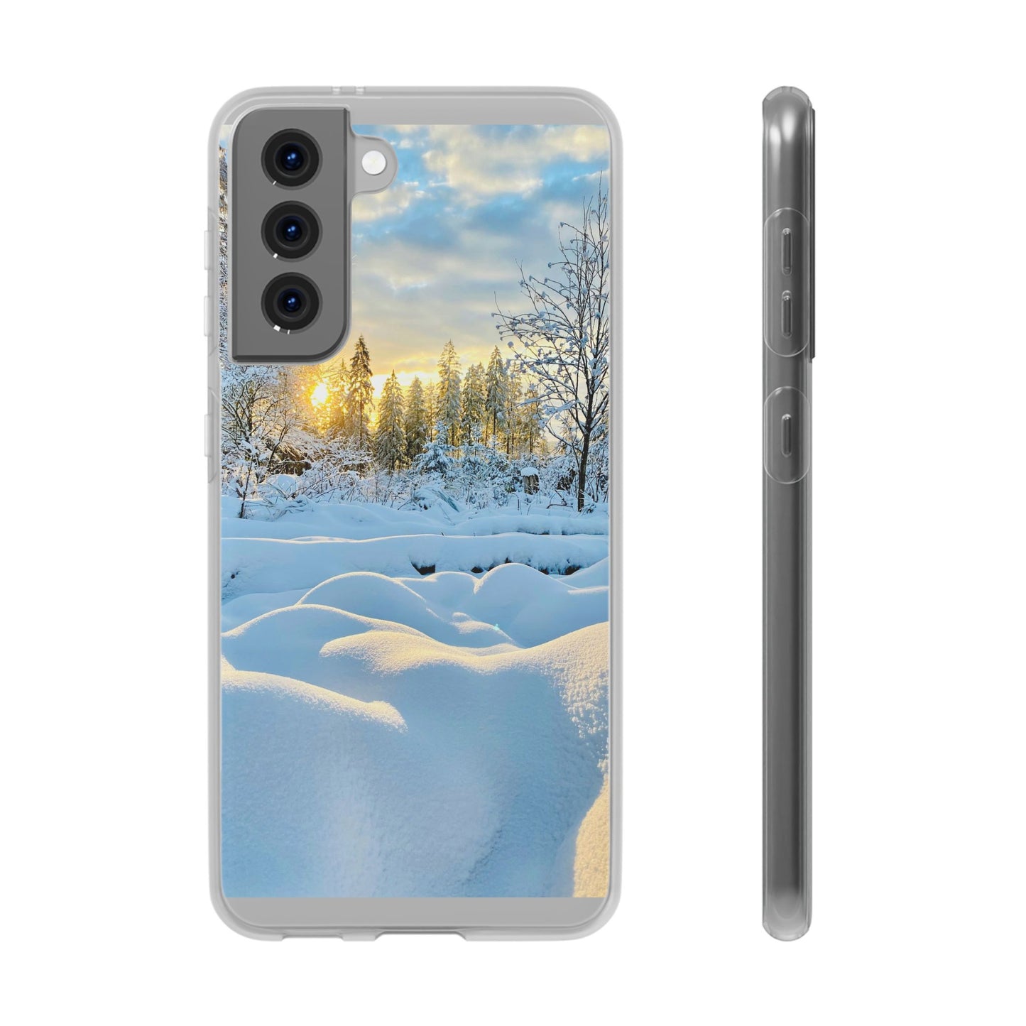 Winter Landscape Flexi Cases, Nature Phone Cover, Scenic Case, Holiday Gift, Seasonal Accessory, Outdoor Lover's Item