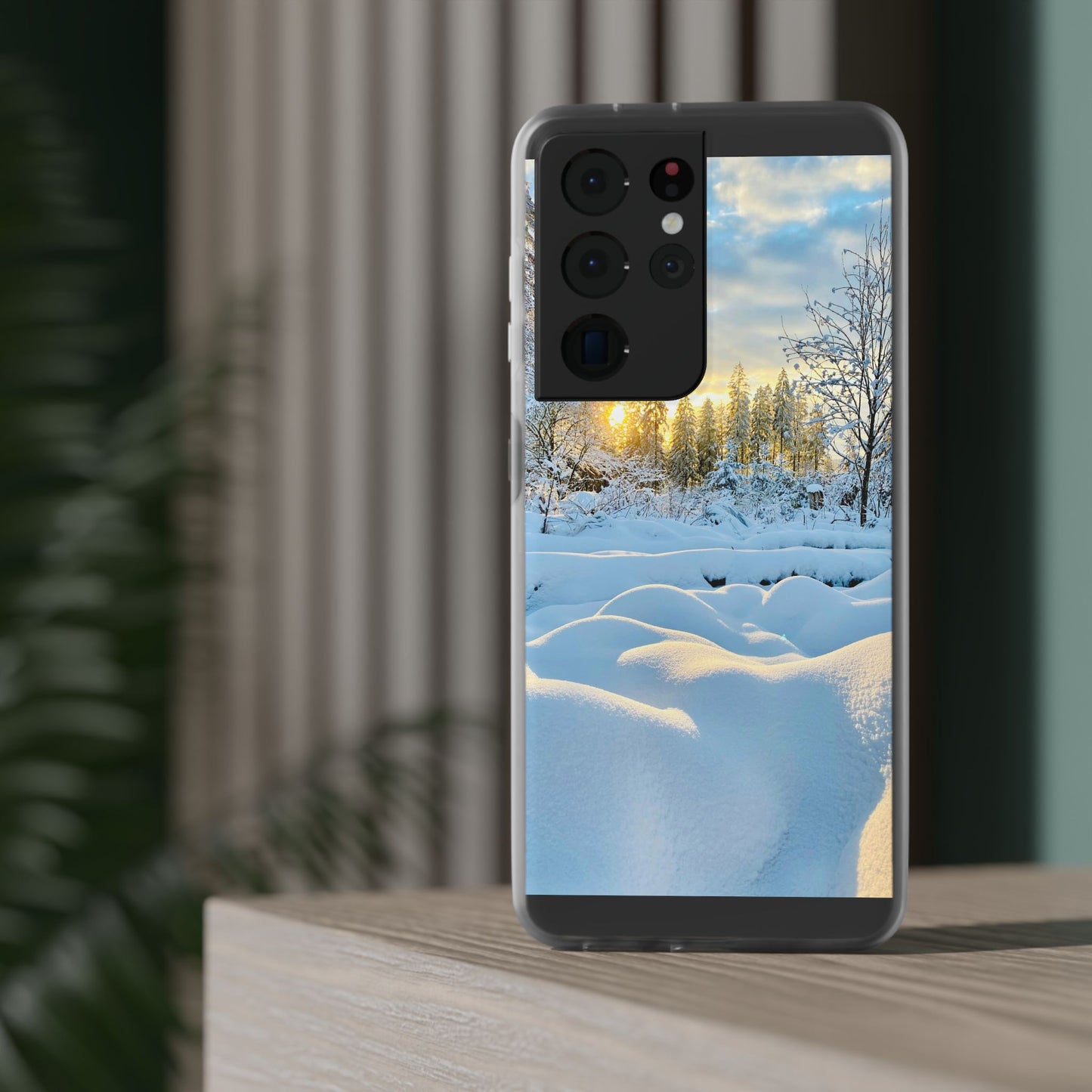 Winter Landscape Flexi Cases, Nature Phone Cover, Scenic Case, Holiday Gift, Seasonal Accessory, Outdoor Lover's Item