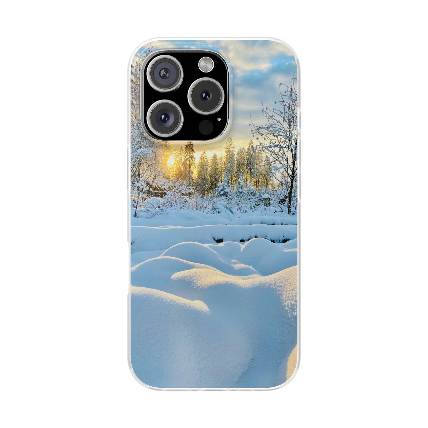 Winter Landscape Flexi Cases, Nature Phone Cover, Scenic Case, Holiday Gift, Seasonal Accessory, Outdoor Lover's Item