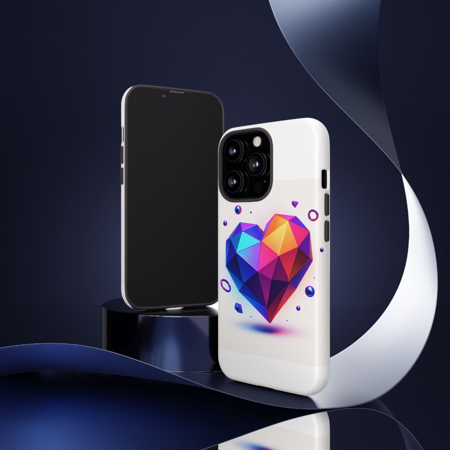Vibrant Heart Phone Case, Tough Cases, Colorful Phone Cover, Unique Protector, Gift for Her, Cute Accessory