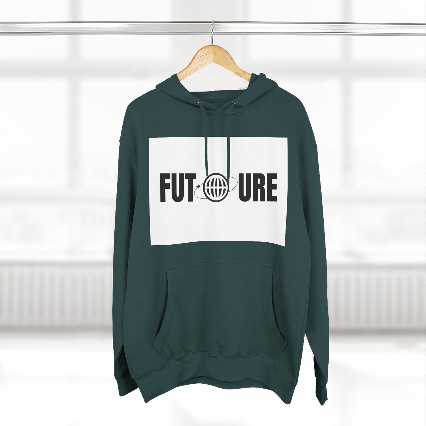 Futuristic Three-Panel Fleece Hoodie, Cozy Fashion, Streetwear Style, Gift for Trendsetters, Everyday Comfort