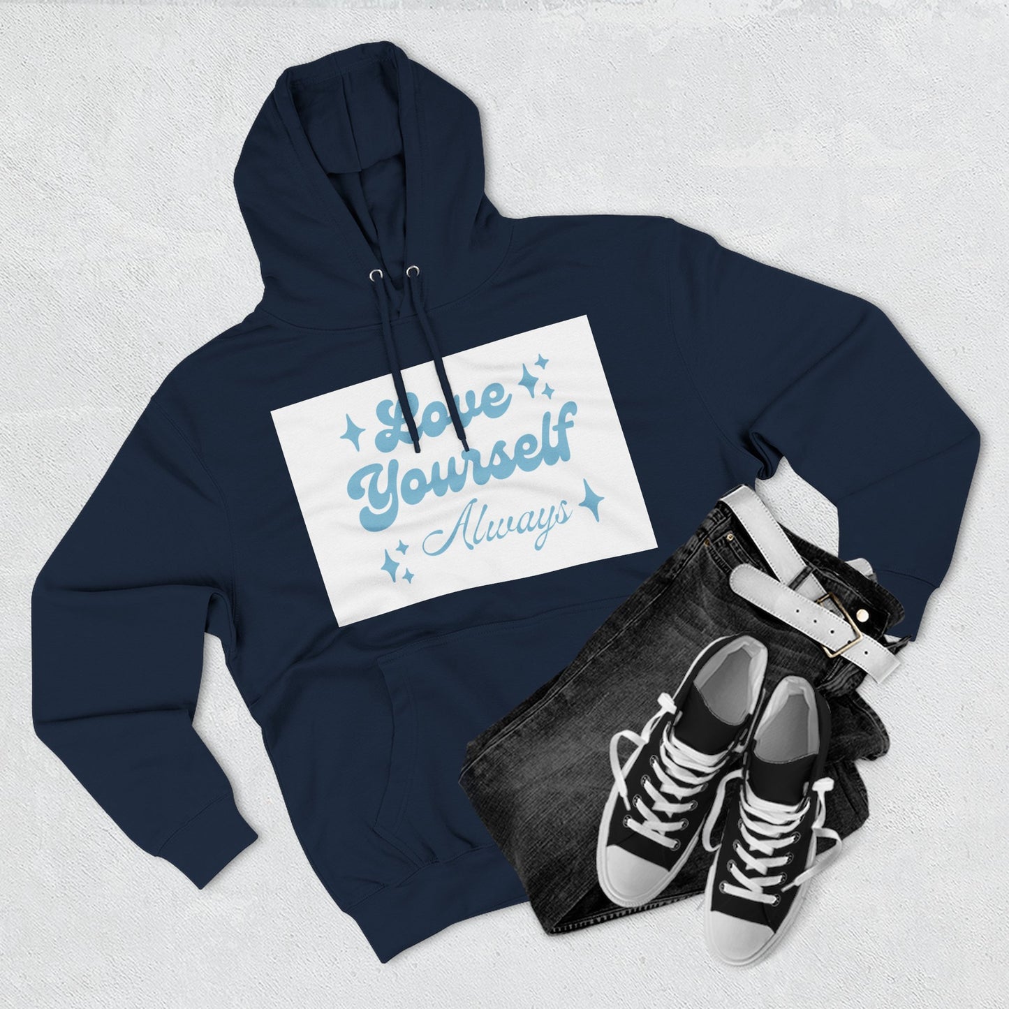 Love Yourself Fleece Hoodie | Cozy Self-Care Sweatshirt | Inspirational Apparel | Motivational Gift | Positive Vibes Hoodie