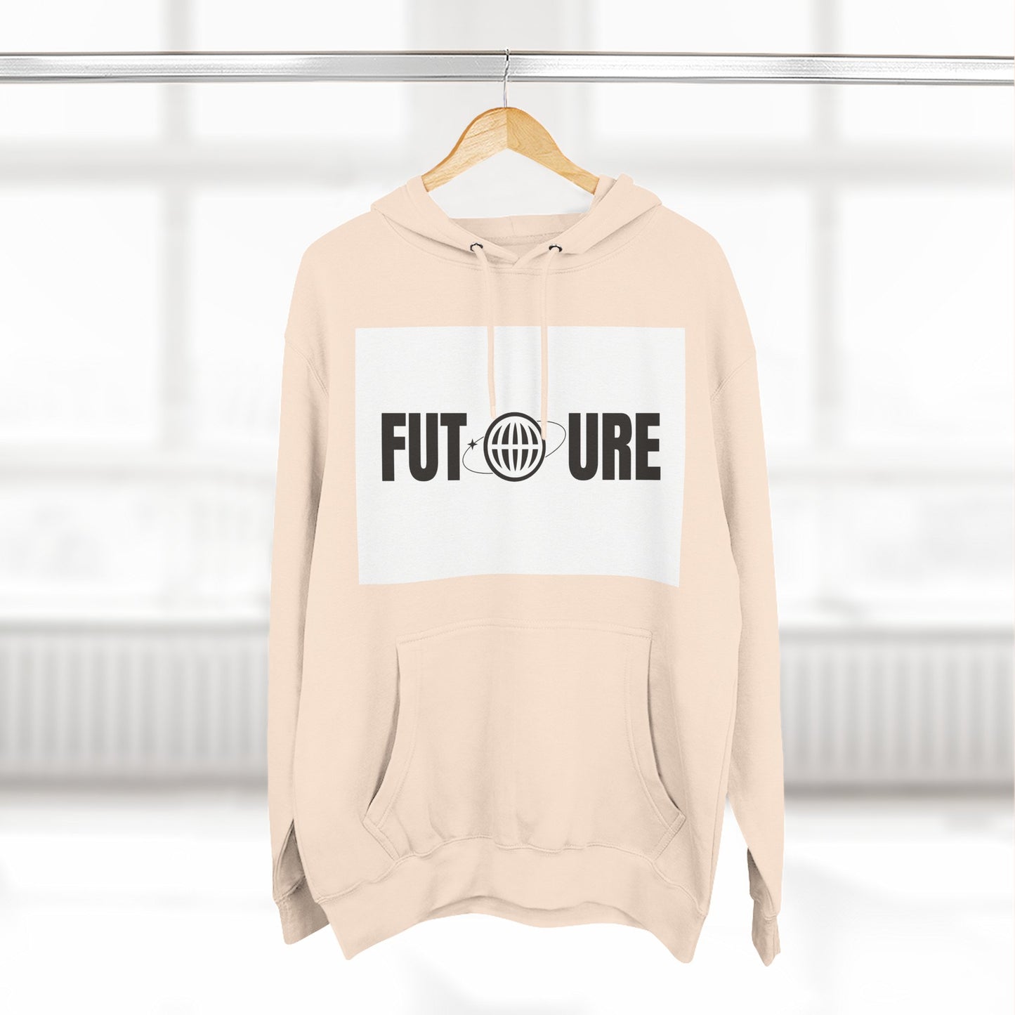 Futuristic Three-Panel Fleece Hoodie, Cozy Fashion, Streetwear Style, Gift for Trendsetters, Everyday Comfort