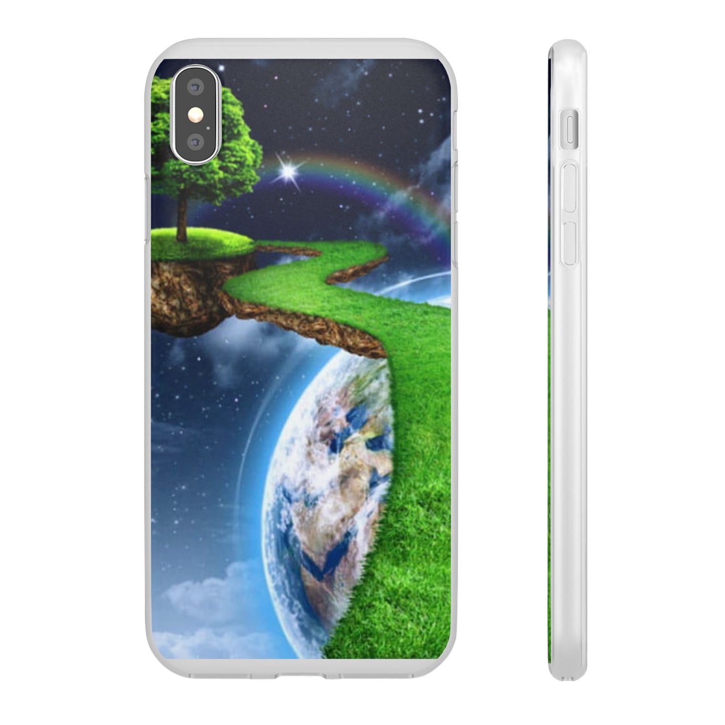 Dreamy Landscape Phone Case, Eco-Friendly Cell Phone Cover, Nature Inspired Gift, Aesthetic Mobile Case, Vibrant Rainbow Design
