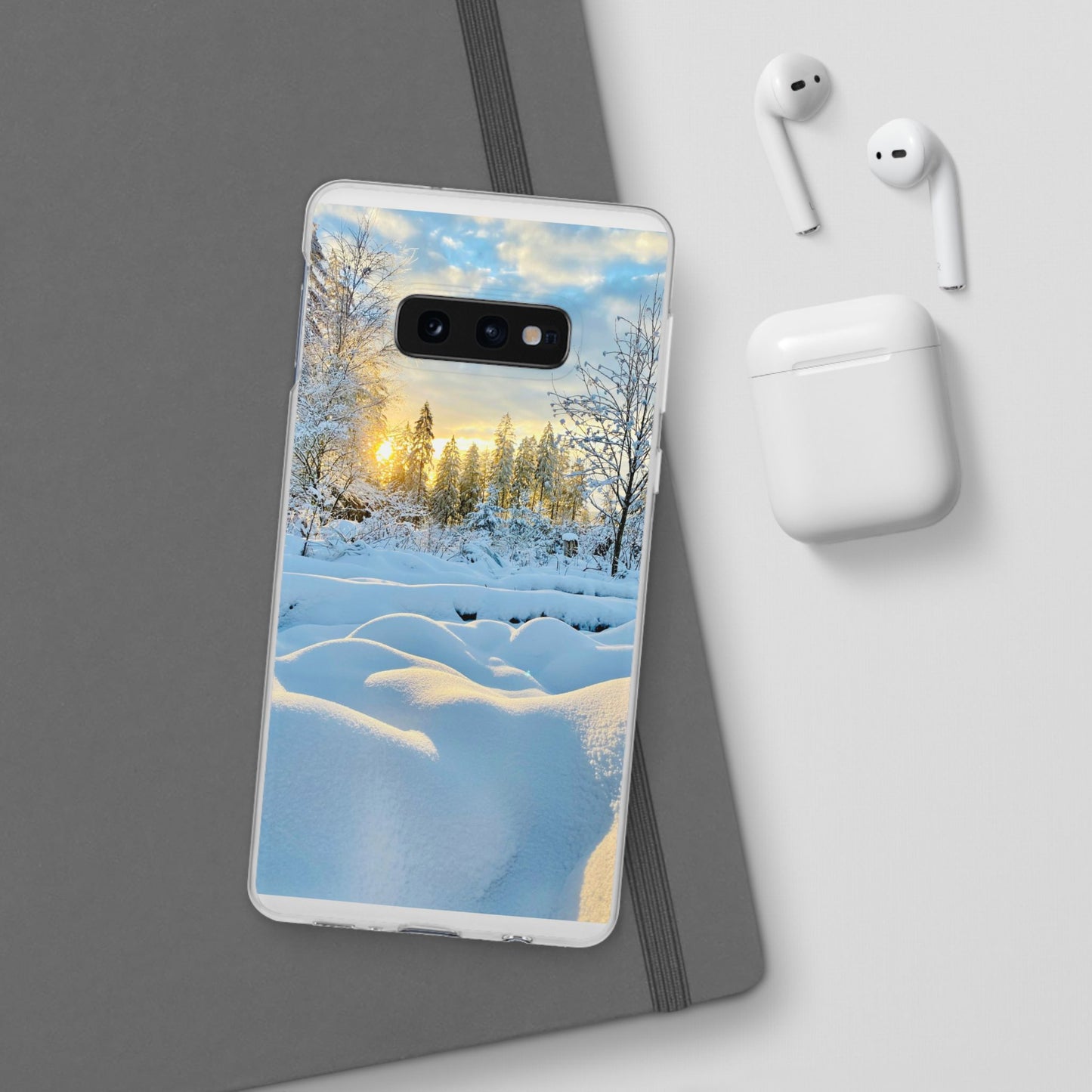 Winter Landscape Flexi Cases, Nature Phone Cover, Scenic Case, Holiday Gift, Seasonal Accessory, Outdoor Lover's Item