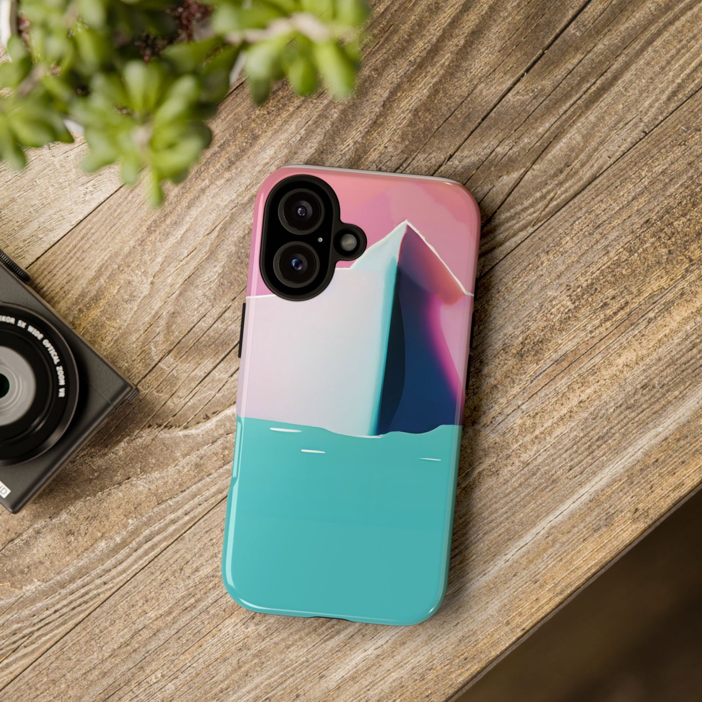 Trendy Phone Case - Abstract Iceberg Design, Phone Cover, Gift for Her, Unique Tech Accessory, Cool Aesthetic
