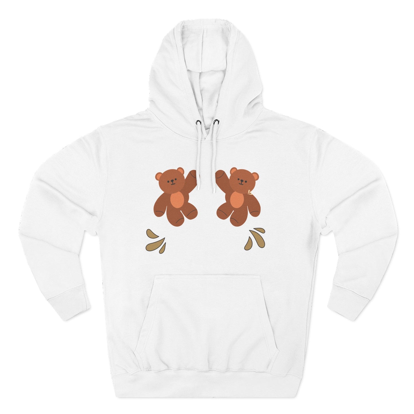 Cute Bear Fleece Hoodie | Cozy Unisex Fashion, Playful Sweatshirt, Perfect Gift, Casual Wear, Everyday Comfort, Holiday Style