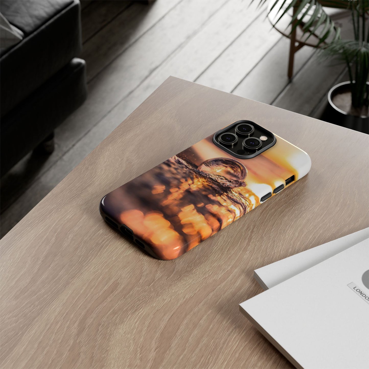 Sunset Bubble Phone Case, Tough Cases, Beach Lover Gift, Summer Vibes, Cell Phone Accessories, Unique Design, Nature Photography