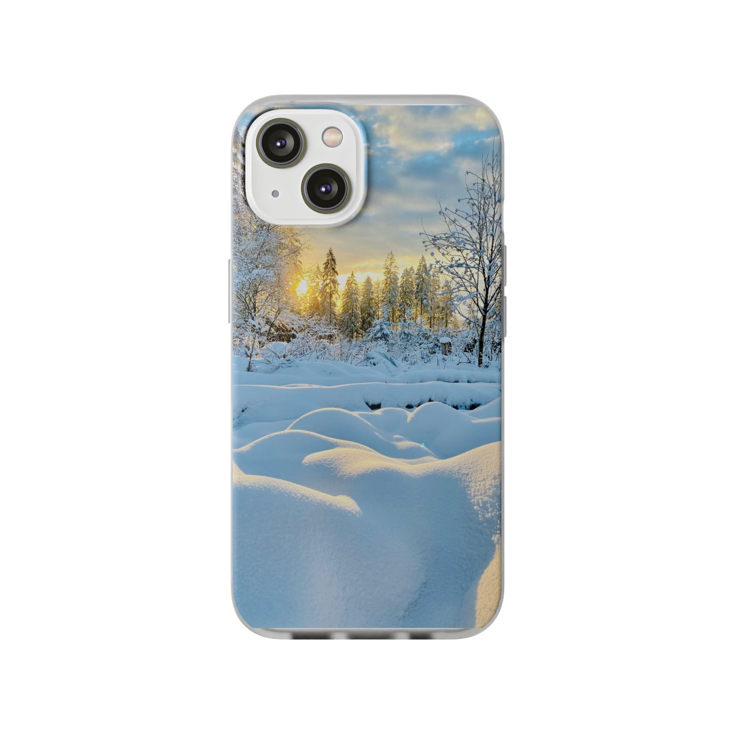 Winter Landscape Flexi Cases, Nature Phone Cover, Scenic Case, Holiday Gift, Seasonal Accessory, Outdoor Lover's Item