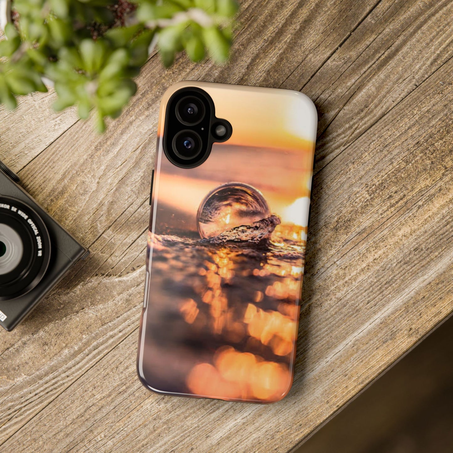 Sunset Bubble Phone Case, Tough Cases, Beach Lover Gift, Summer Vibes, Cell Phone Accessories, Unique Design, Nature Photography