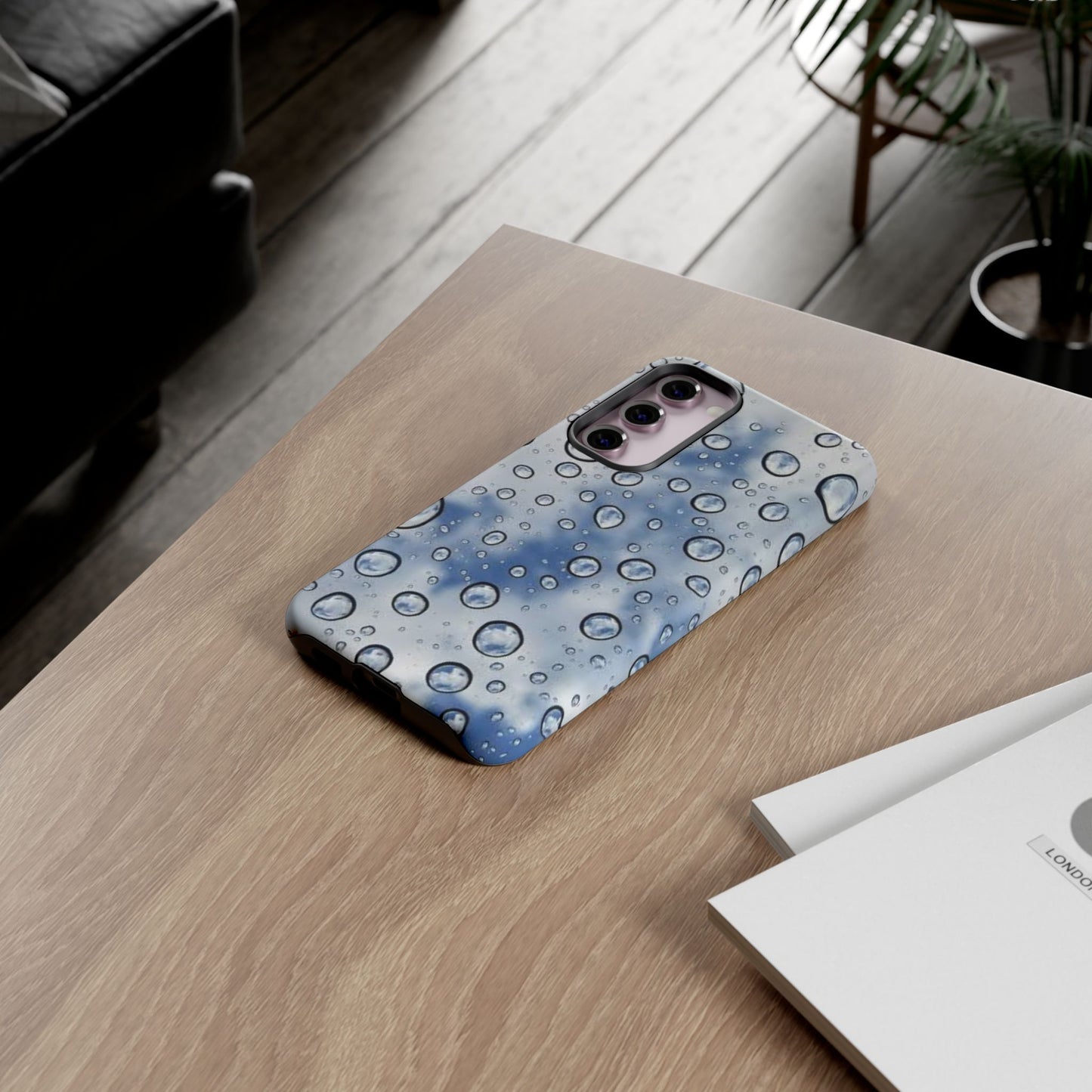 Blue Water Droplet Phone Case, Tough Cases for Protection, Stylish Cellphone Cover, Unique Gifts for Her, Durable and Trendy